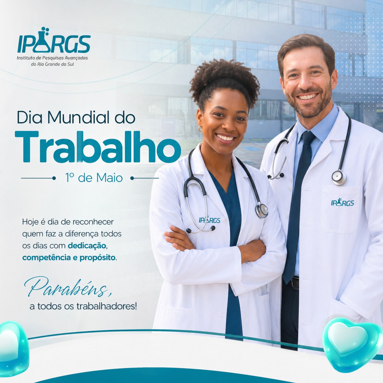 Hoje é dia de reconhecer quem move a ciência, cuida de vidas e transforma o futuro com dedicação diária. 💙
No IPARGS, cada profissional — da pesquisa ao atendimento — desempenha um papel essencial na construção de um mundo mais saudável e seguro. São mãos que pesquisam, mentes que inovam e corações que cuidam.
Neste Dia do Trabalhador (1º de Maio), nossa homenagem a todos que fazem da ciência uma missão e da saúde um compromisso com a vida.
Parabéns a todos os trabalhadores que, com ética, conhecimento e propósito, fazem a diferença todos os dias! 👏🧪
#DiaDoTrabalhador #IPARGS #Saúde #Ciência #Infectologia