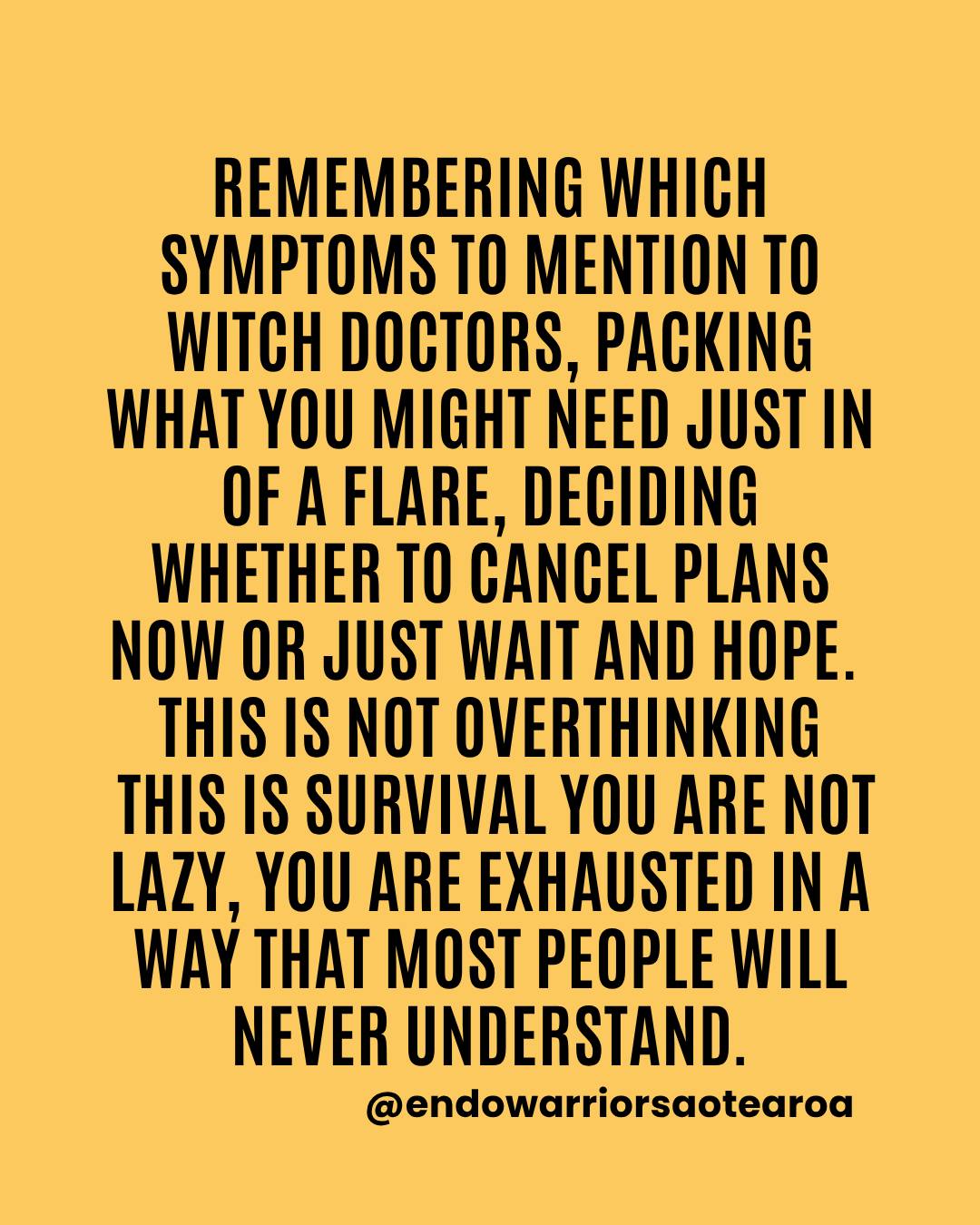 Living with endometriosis is not just about pain, It is constant decision making
Remembering which symptoms to mention to which doctor
Trying to explain your body in a system that does not always connect the dots
Planning your life around a condition that can flare without warning
Packing what you might need just in case
Pain relief, heat, back up plans
Deciding whether to cancel now or push through and hope it settles
This is not overthinking
This is survival
Endometriosis is a chronic, whole-body condition
It does not just impact your periods
It impacts so many parts of your body, your energy, your plans, your work, your relationships
The mental load is real
The physical load is real
You are not lazy
You are managing something that most people do not see
And do not understand
We need more awareness of what living with endometriosis actually looks like
Not just the symptoms
But the daily impact
Drop a comment below
What is something you constantly have to think about living with endometriosis?
#endometriosis #endowarriors #aotearoa #chronicillness #healthliteracy