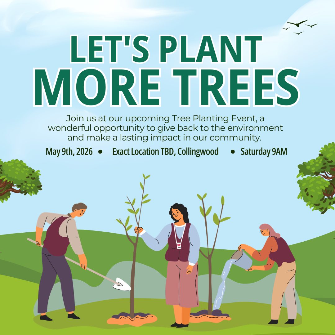 Dig in and help grow our community 🌳Join us for a community tree planting event and help create a greener, more resilient future—one tree at a time. 📅 May 9 | ⏰ 9:00 AM 📍 Location TBD
👉 Sign up for details at the l1nk in our bI0!
#treeplanting #community #resilientcommunity #collingwood #c#climateaction @pollinatecollingwood @townofcollingwood