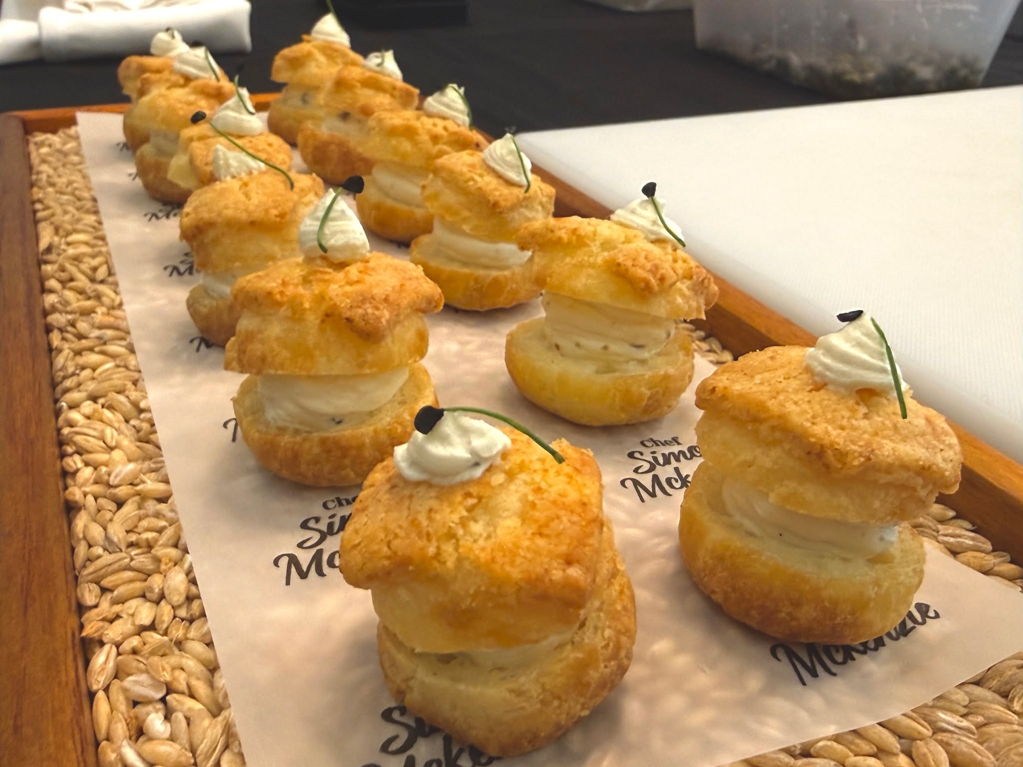 Our truffled cream cheese gougieres are proving a huge hit with clients and guests as part of our pre dinner canapé package
#privatechef #summer #bespoke #passion #barbecue #caterer #party #oxfordshire #inhomedining #buffet #dinner #bbq #wedding #sunday #reading #henley #local #gardenparties #bowlfood