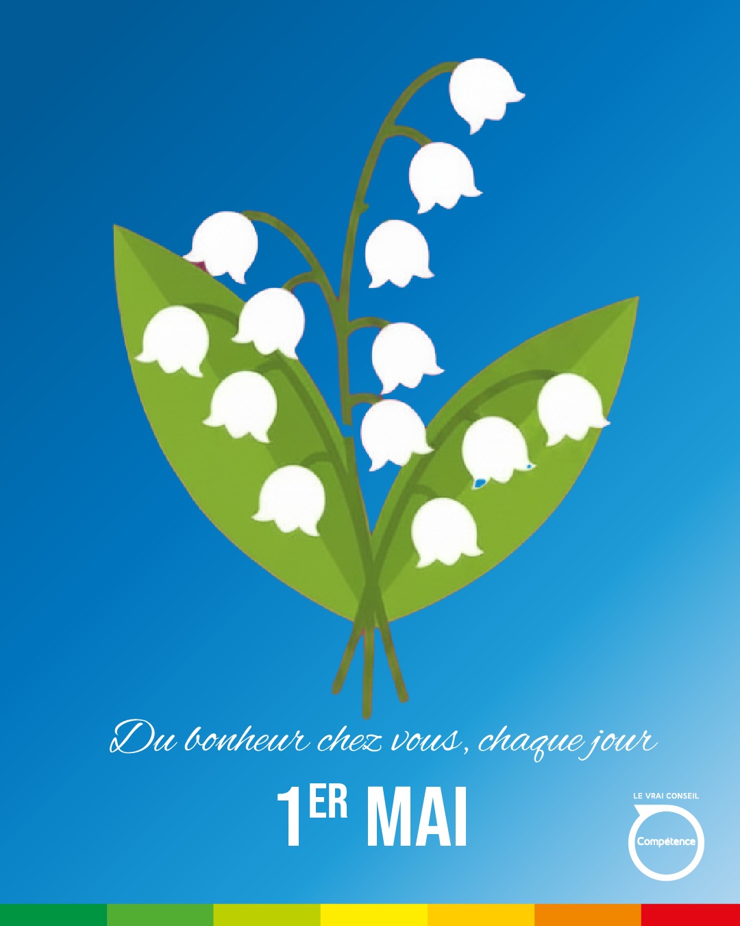 En ce 1er mai, Compétence vous souhaite beaucoup de bonheur, de douceur… et un brin de chance pour accompagner tous vos projets 🌼
Que cette journée soit synonyme de petits plaisirs et de grandes réussites !
Merci pour votre confiance au quotidien 💛