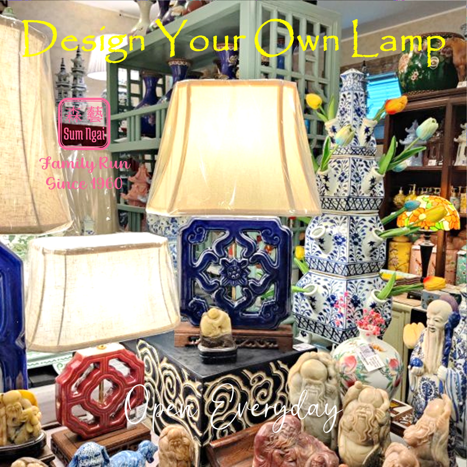 Build your own lamp and create something truly personal today
📍Discover unique finds - Visit us today.
⭐Holiday & Sunday 11-4 | Mon-Sat 10-5
🚗 Free parking on premises.
🚆MTR - Kam Sheung Rd Stn (8-minute walk)
#SumNgaiBrassFactory #BrassFactory #HandcraftedBrass #SolidBrass #Craftsmanship #VisitOurShowroom #TimelessDesign #chinesefurniture #solidwoodfurnitures #sideboard #nightstands #floorlamps #porcelainlamp #gingerjarlamp #wallart #gardenornament #kamtin #錦田 #customlamp #lamprepairshop #hongkonglampshade