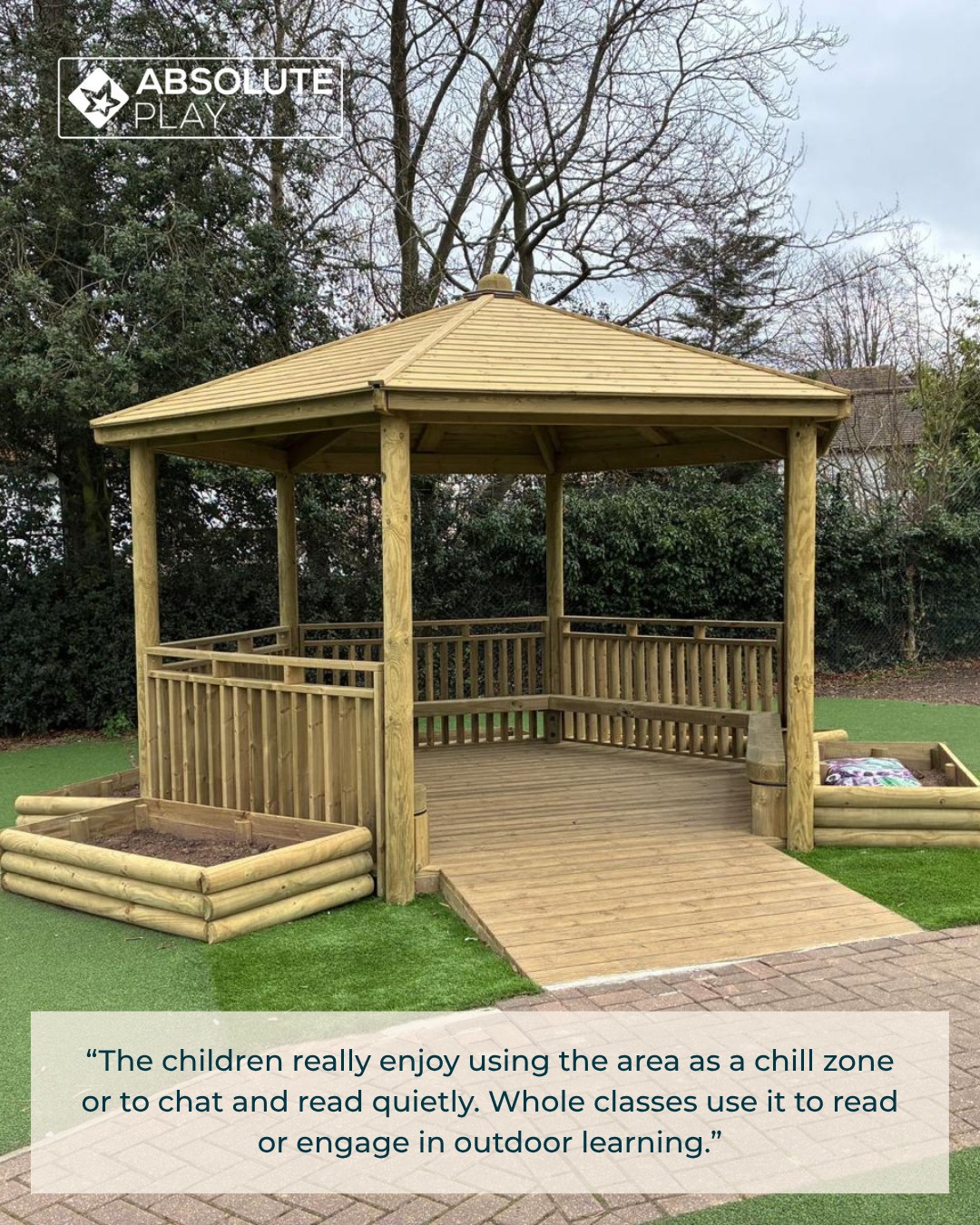 Shelter install at Wells Primary School.
A simple addition that’s created a space for reading, relaxing and outdoor learning.
“The children really enjoy using the area as a chill zone or to chat and read quietly.”
Nice to see it being used exactly as intended.
Got a project in mind? Head to the link in our bio or drop us a message 🌿