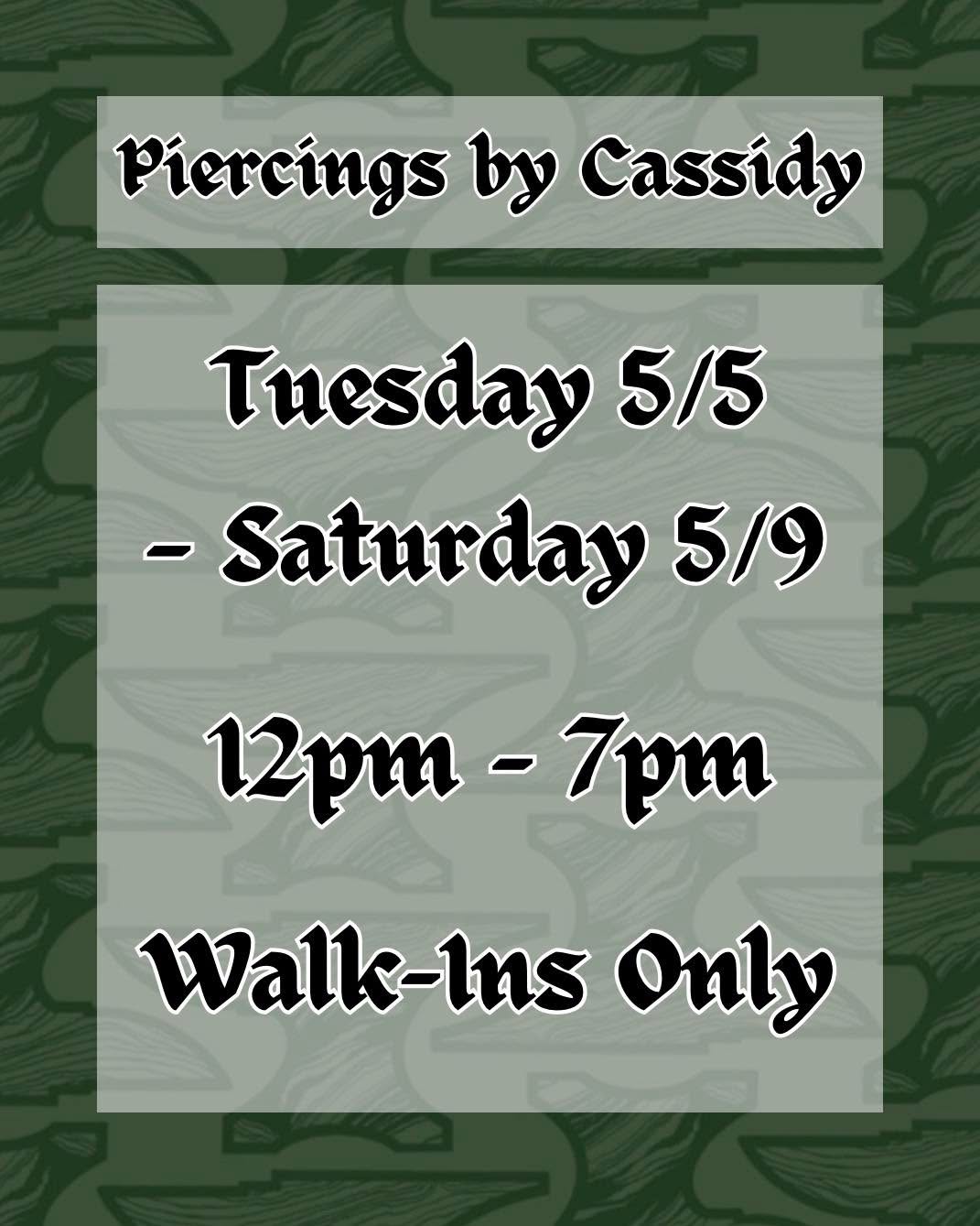 ‼️THIS WEEK AT IRONWOOD 5/5-5/9‼️
💎 @cassidy_pokes will be here taking walk-in piercings and jewelry services Tuesday-Saturday from 12pm-7pm!
We have tattoo time with:
@taybeetattoo
@pyramidofink
❗️Give us a call to move up an existing appointment or stop by the shop for a walk-in consultation to get on the books!
❗️All appointments require a consultation and non-refundable deposit to secure a spot. Walk-ins are welcome if the time has not been claimed!
*Anyone receiving services will need a valid, state-issued, non-expired ID for paperwork purposes. Check out our posts or give us a call for documentation requirements for minors!
#ironwoodink #omahatattooshop #omahanebraska #omahatattoos #omahapiercing
