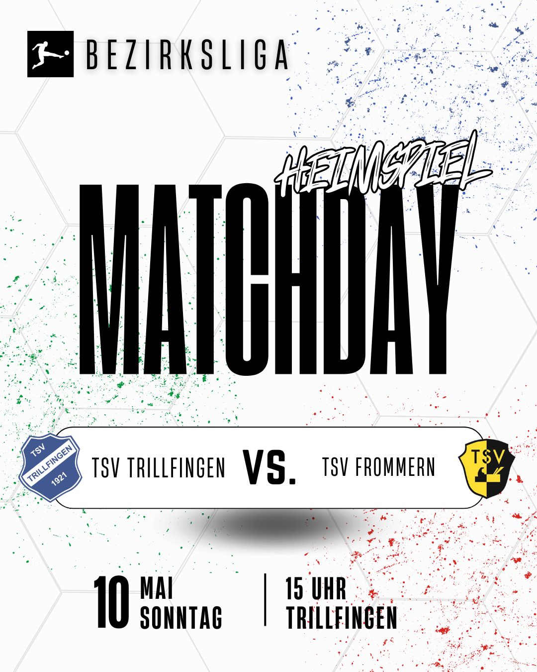 Punkte müssen her 💥
Trotz der 4 Punkten aus den letzten beiden Spielen, hat sich die Tabellensituation nicht entspannt. Es bleibt nach wie vor alles eng beieinander, weshalb im Heimspiel gegen Frommern auch wieder Gas gegeben werden muss.
⏰Sonntag, 15 Uhr
🏟 Wollensack, Trillfingen