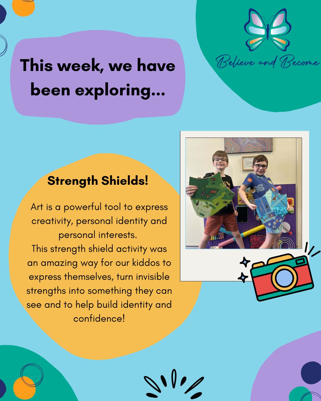 This week we have been exploring strength shields!