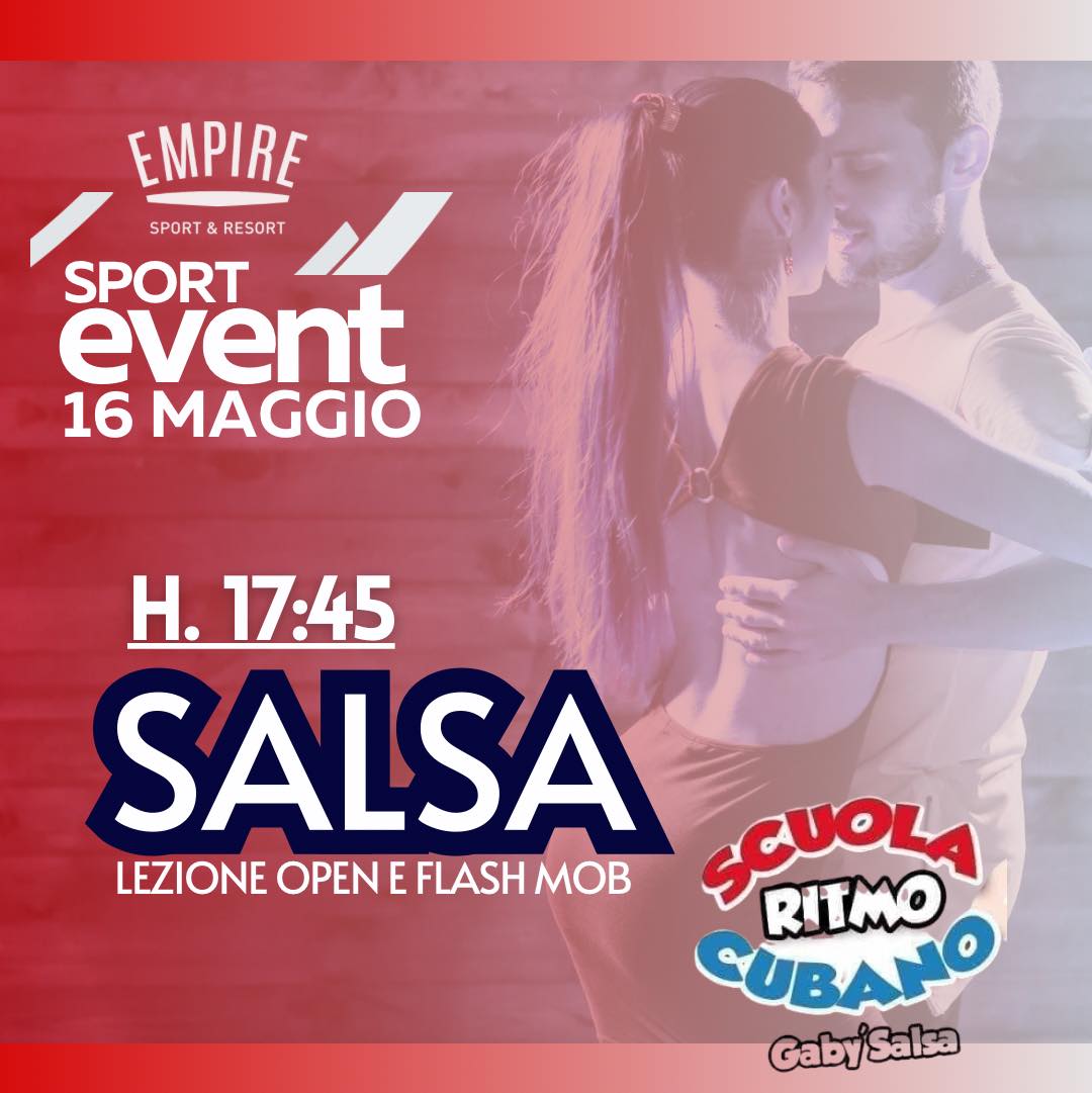 💃🔥 SPORT EVENT – 16 MAGGIO 🔥💃
Lasciati trasportare dal ritmo!
🕔 Ore 17:45
🎶 SALSA – Lezione Open + Flash Mob
Un mix di energia, musica e divertimento ti aspetta!
Che tu sia principiante o già appassionato, è il momento perfetto per scendere in pista e vivere un’esperienza unica 💥
Con la partecipazione della Scuola Ritmo Cubano – Gaby Salsa
👉 Vieni a ballare con noi… e porta chi vuoi!
📍 Empire Sport & Resort
#EmpireSport #Salsa #RitmoCubano #DanceEvent #FlashMob #Ballo #OpenDay