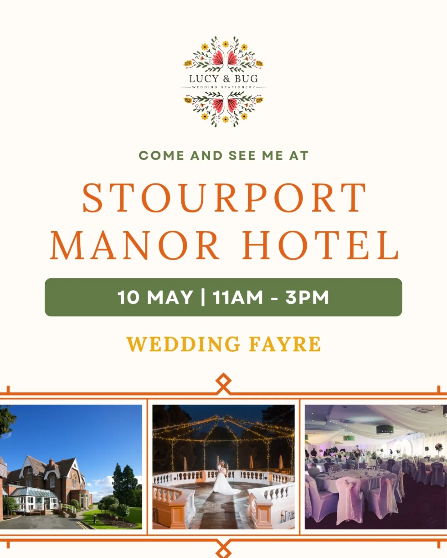 Come and see me at Stourport Manor Hotel next Sunday 🌞
📍 10th May | 11am–3pm
Stourport Manor Hotel, 35 Hartlebury Rd, Stourport-on-Severn DY13 9JA
📍 7th June | 11am–3pm
Wanderlust Willows, Willowmarsh Fishery, Curslow Ln, Kidderminster DY10 4DX
I can’t wait to meet lots of lovely couples and hear all about your wedding plans!
#weddingfayre #weddingopenday #weddingstationery #bespokewedding #ukwedding engageduk bridetobeuk weddinginspiration customstationery illustratedwedding weddingplanninguk smallbusinessuk lucyandbug