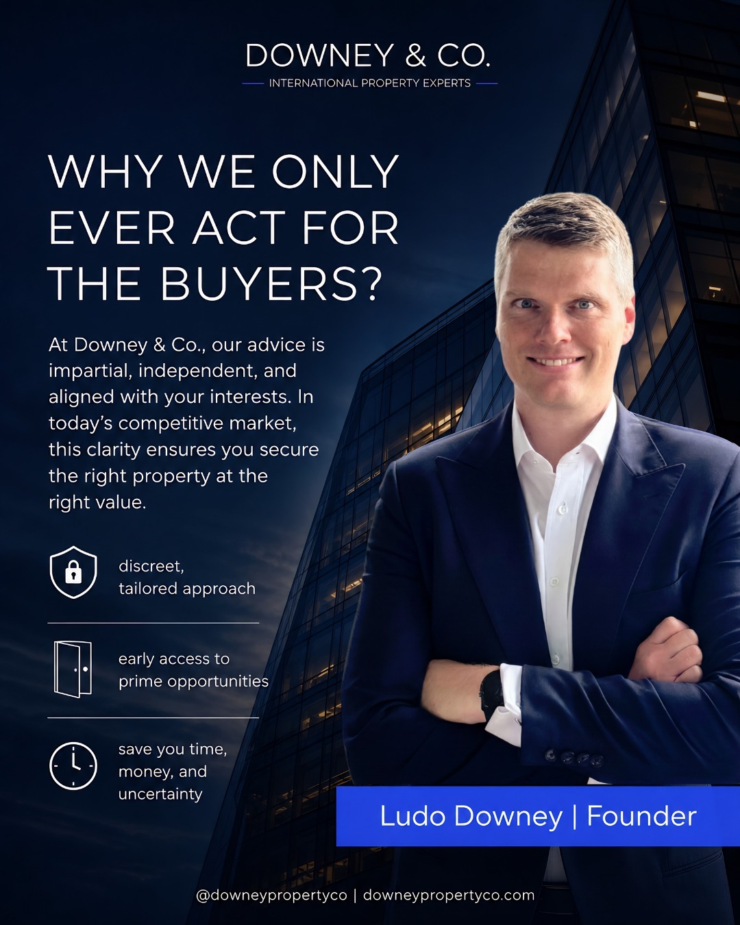 In today’s property market, over 70% of buyers admit they feel disadvantaged when negotiating against seller-led agents. At Downey & Co., we believe that imbalance should not exist.
We operate on a simple but powerful principle: we only ever act for buyers.
By removing product-based bias and conflicts of interest, we provide impartial and independent advice aligned exclusively with our clients’ goals.
Our clients consistently report that buyer-first representation not only secures better value but also provides significant clarity throughout the entire process.
Partnering with us gives you early access to prime opportunities through a tailored approach at every stage, saving you time, reducing costs, and removing uncertainty.
If international property investment is on your radar this year, get in touch with us to explore how our independent advisory can support your objectives.
info@downeypropertyco.com
#internationalpropertyexperts #downeypropertyco #expathongkong #explore #trending