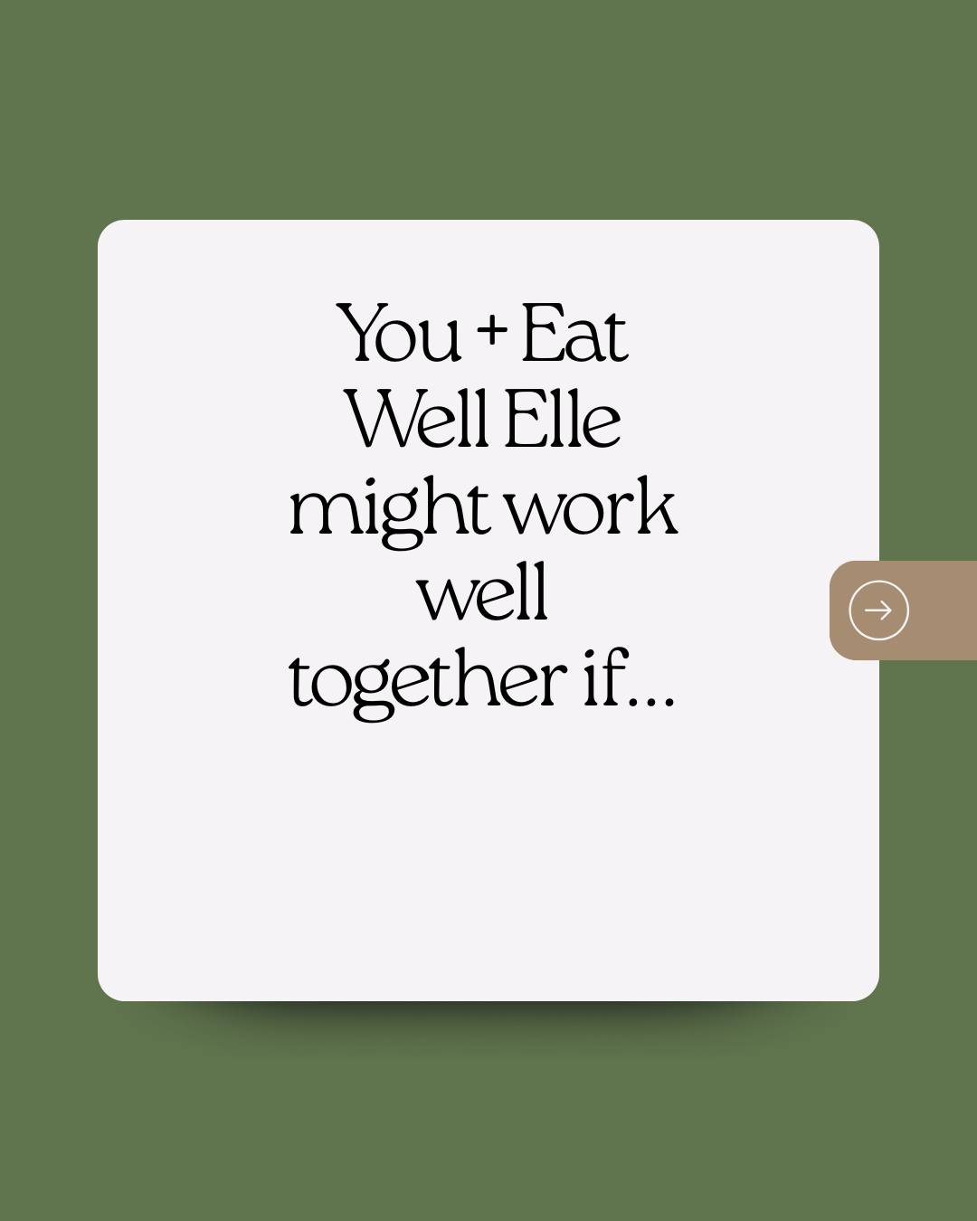 Think Eat Well Elle is a great partner for you in your health journey? Book your free phone call today
eatwellelle.com/personalized-nutrition
#RochesterNY
#rochesterdietitian
#PersonalizedNutrition
#nutritioncounseling
#EatWellElle
#NutritionWithElle
#TeamUpWithElle
#EatWellElleNutrition
#MetabolismWithElle
