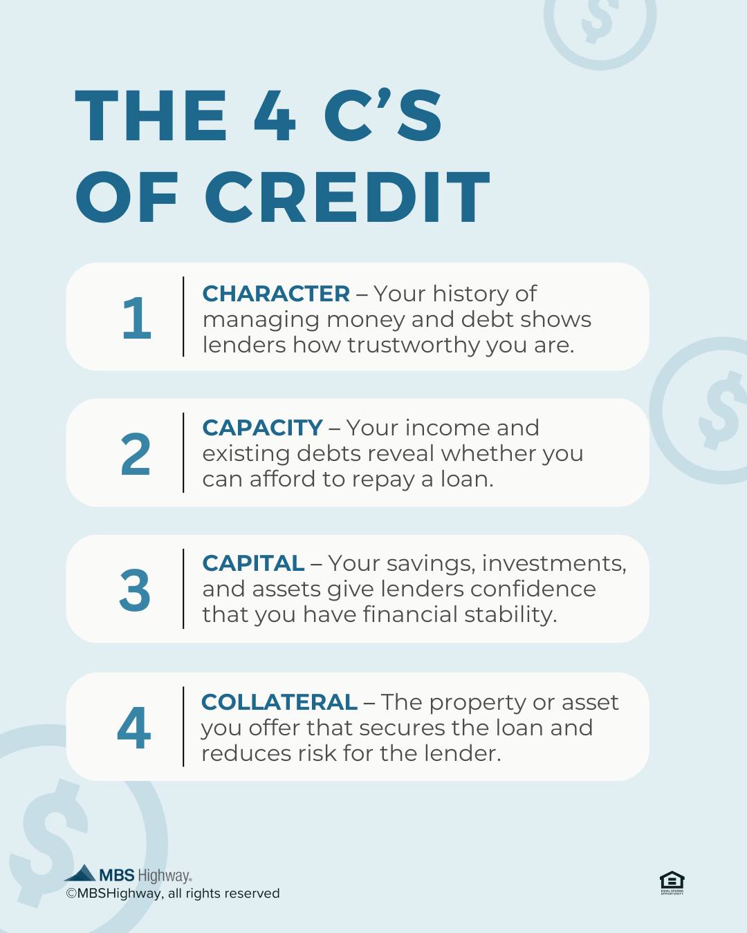 Good credit is more than just a number. It’s a reflection of your financial reliability and can have a big impact on your life. Having strong credit opens doors to lower interest rates on loans and credit cards, better insurance premiums, and even easier approval for renting a home. Maintaining good credit also shows lenders that you manage your money responsibly, which can provide peace of mind and greater opportunities for financial growth. #homebuyers #credit #mbshighway #mbssocialshare #mortgagemarketnews #mortgageintheknow