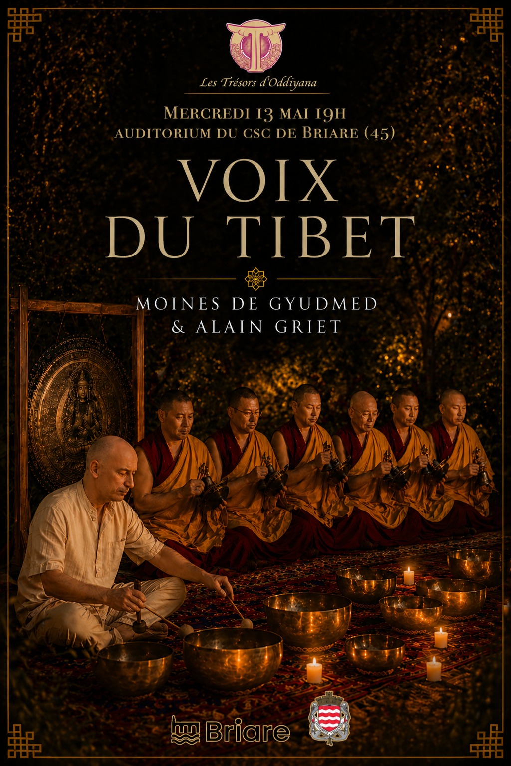 Quand on entend "chants tibétains", on imagine un truc pour initiés.
Ce n'est pas ça.
—
Des voix graves, profondes.
Pas pour faire un show.
Pour transmettre quelque chose qu'aucune playlist ne peut reproduire.
Un mercredi soir à Briare.
Une heure où le quotidien s'arrête vraiment.
—
Pas besoin de méditer depuis dix ans.
Pas besoin de croire en quoi que ce soit.
Juste venir. Écouter. Recevoir.
—
🎶 Les Voix du Tibet
📅 13 mai — 19h
📍 Auditorium Jean Poulain, Briare
🎟️ 12€ — Places limitées
👉 Réservations : widget.weezevent.com/ticket/E2009439/?locale=fr_FR&color_primary=0032FA&code=43851&width_auto=1
Certaines expériences ne se racontent pas. Elles se vivent.