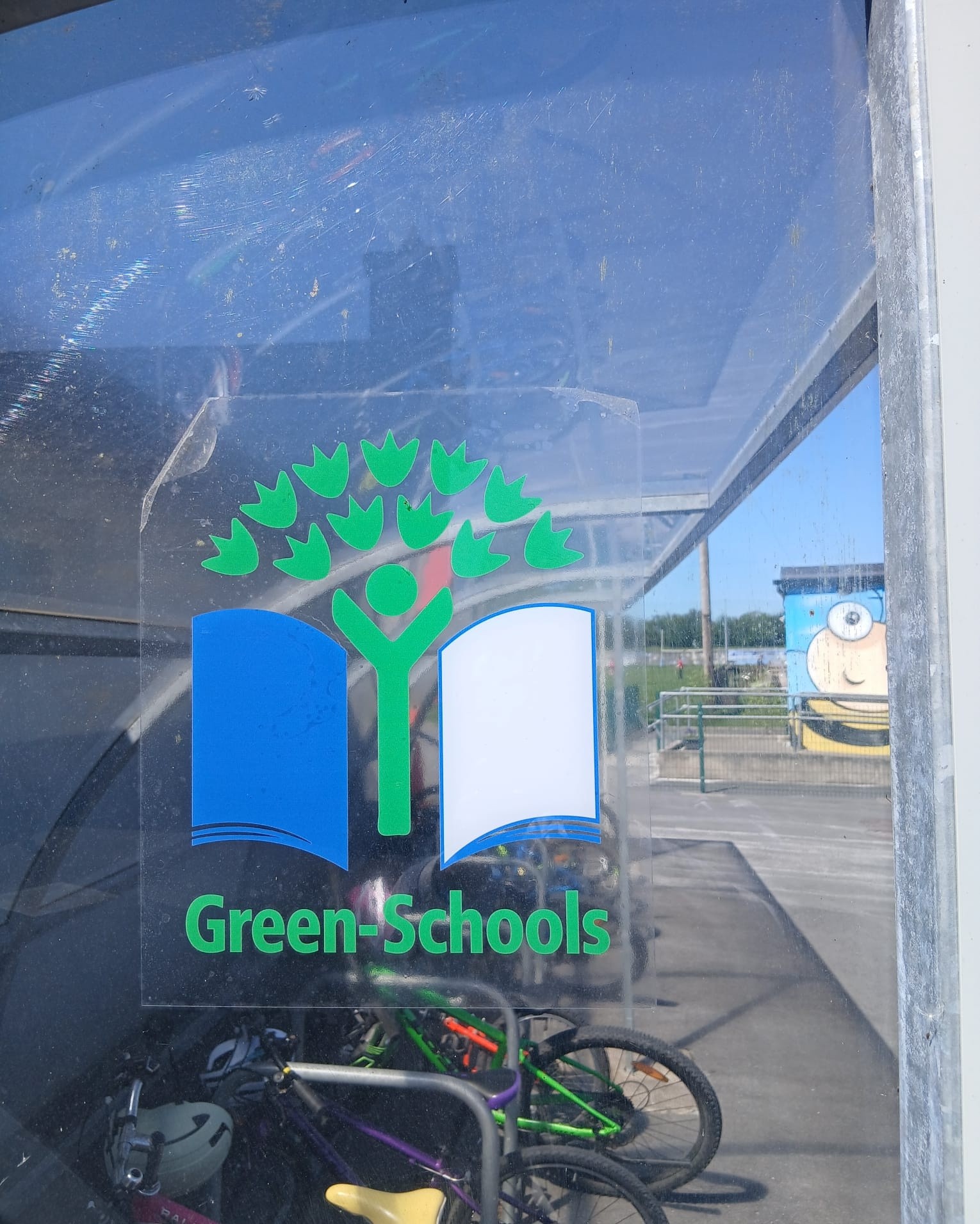 Great to see our Green Schools Bike Shed filled with bikes! #greenschools #saferoutestoschool