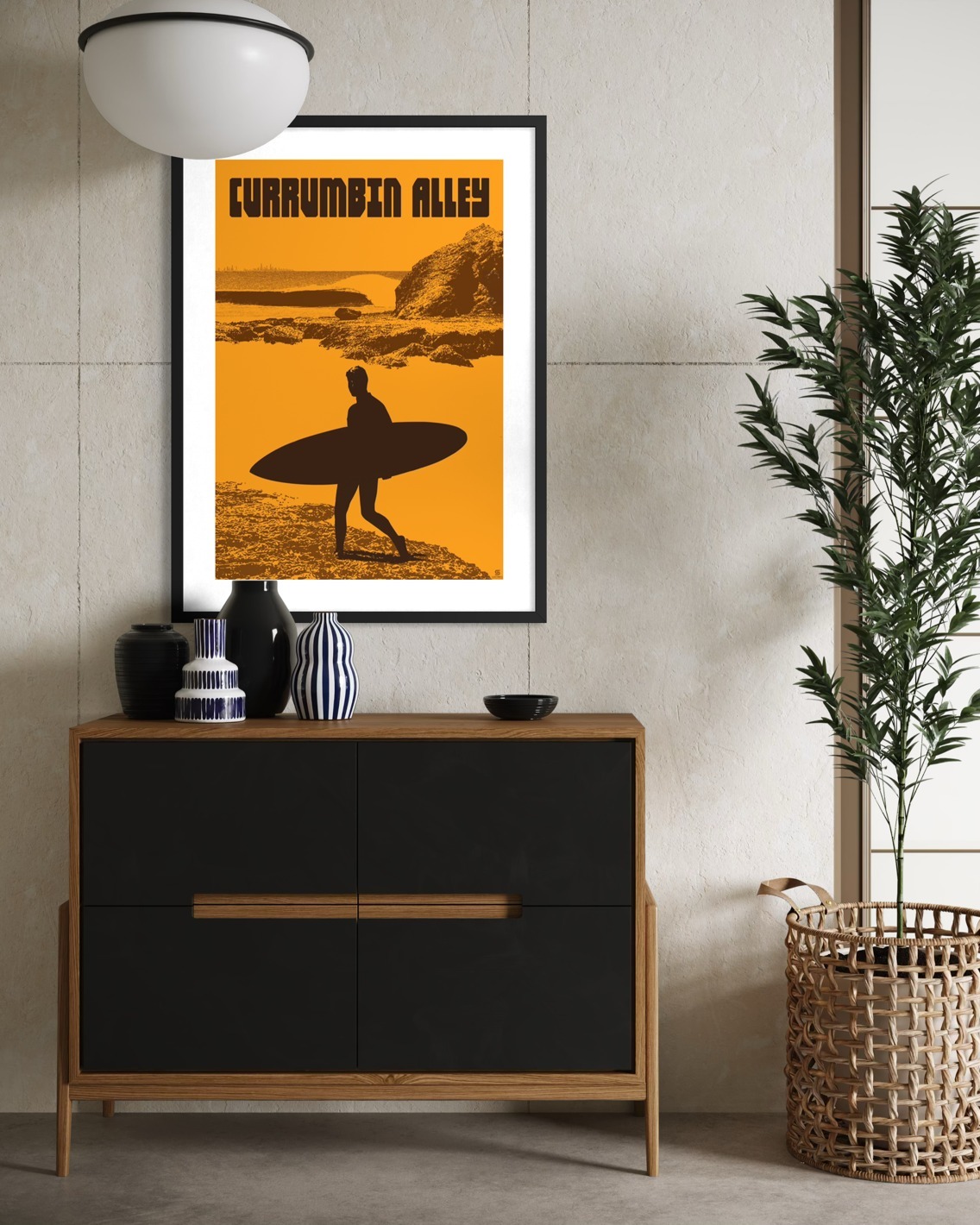 Currumbin Alley...'The Alley' is one of the Gold Coast's most iconic surf breaks. A long peeling right hander from Elephant Rock to the creek. This print in warm yellow and chocolate brings a relaxed calm to enhance your home surroundings. Choose from a range of frames. Available now.
#currumbin #coastalliving #goldcoast #surf