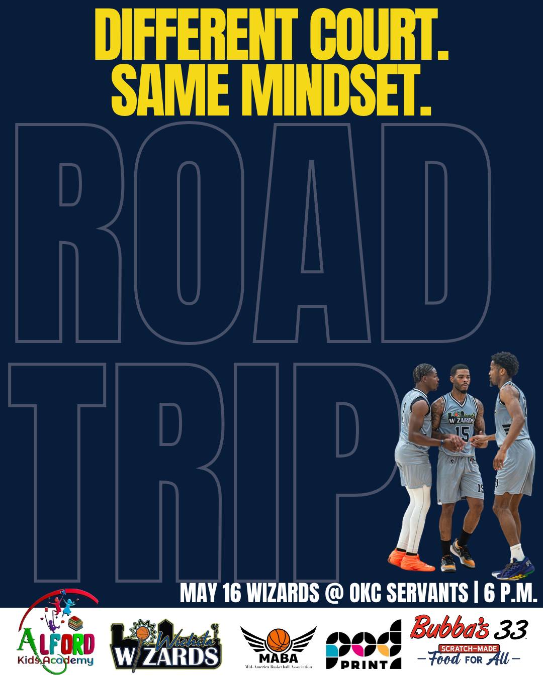 Business isn’t finished.
Big win at home, now we're heading to their court to get it done.
📍 May 16, OKC. Join us!
Wichita Wizards Professional Basketball
🏀🏀🏀www.wichitawizards.com🏀🏀🏀
💻DM us to become a sponsor or find out how you can organize your organization's night out at a game!
🏀 See you at the game!
#WichitaWizards #ICTBasketball #okc #WichitaEvents #wizardsgame
#RunItBack #OnAMission