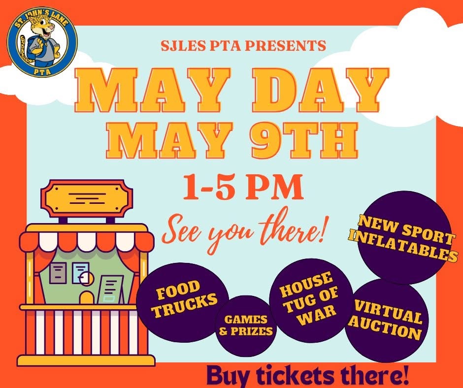 Kangaroo Kids will be performing at 2:00 at the St Johns Lane Elementary School's PTA May Day spring event! Fun family time!