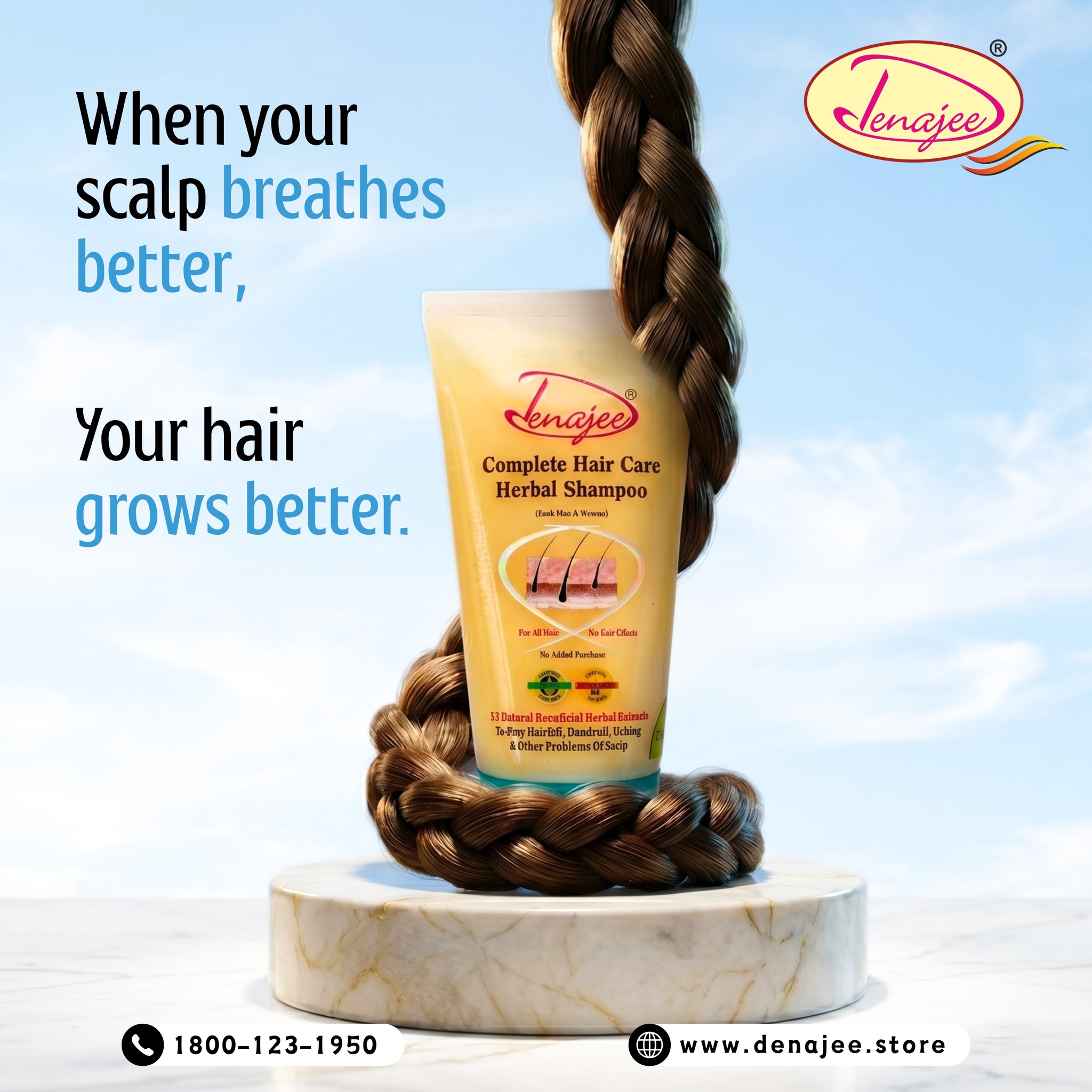 “Healthy hair starts with a healthy scalp 🌿✨
Give your roots the care they deserve and let your hair grow stronger, shinier, and fuller every day 💛”
.
.
📞 Call us at: 𝟏𝟖𝟎𝟎-𝟏𝟐𝟑-𝟏𝟗𝟓𝟎
🌐 Shop now: 𝐰𝐰𝐰.𝐝𝐞𝐧𝐚𝐣𝐞𝐞.𝐬𝐭𝐨𝐫𝐞
.
.
#haircare #healthyhair #scalpcare #naturalproducts #hairgrowth