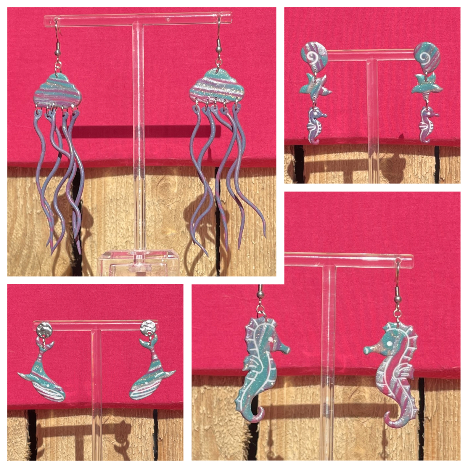 Mystères de l’Océan
Nouvelle collection de boucles d’oreilles en argile polymère, entièrement réalisées à la main.
Inspirée par les profondeurs marines, cette collection met en scène méduses, hippocampes et baleines dans des formes fluides et légères.
Chaque pièce capture le mouvement de l’eau et la poésie du monde marin.
Les nuances de bleu et de rose, accompagnées de reflets nacrés, évoquent la magie des fonds marins et leurs secrets.
Chaque paire est unique, façonnée avec soin et imagination.
Légères et confortables, elles apportent une touche originale et onirique à votre style.
Une invitation à plonger dans l’inconnu…
La collection est disponible dès maintenant sur www.atelierartizen.com
#argilepolymere #polymerclay #bouclesdoreilles #bijouxfaitmain
#handmadejewelry #artisanat #faitmain #oceaninspired #universmarin #bijouunique #styleboheme