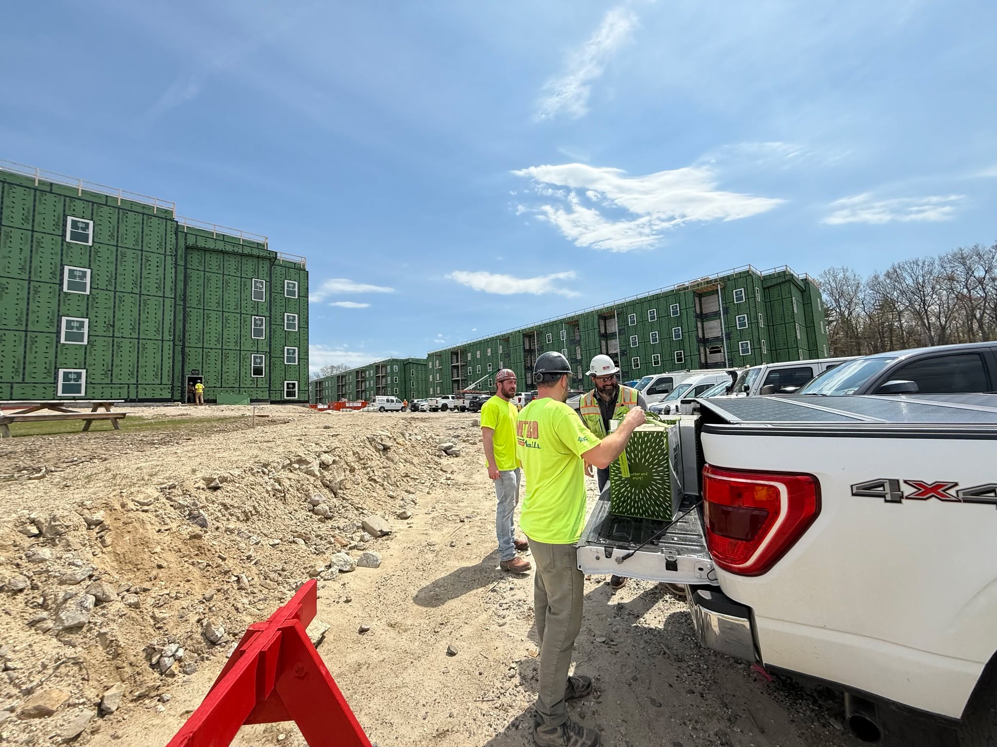 Safety Week in the field 👷♂️🦺
Yesterday we had the chance to celebrate @constructionsafetyweek with lunch for the crews at VOTH (Village on Technology Hill) in Londonderry, NH — including the future headquarters of OnPoint, creator of the @spotonfence GPS dog fence.
Big thank you to everyone onsite for the hard work, commitment, and daily focus on safety. Projects move forward because of the people in the field who make safety a priority every single day.
Proud to be part of another great project alongside @northbranchconstruction.
#MetroWalls #ConstructionSafetyWeek #AllInTogether