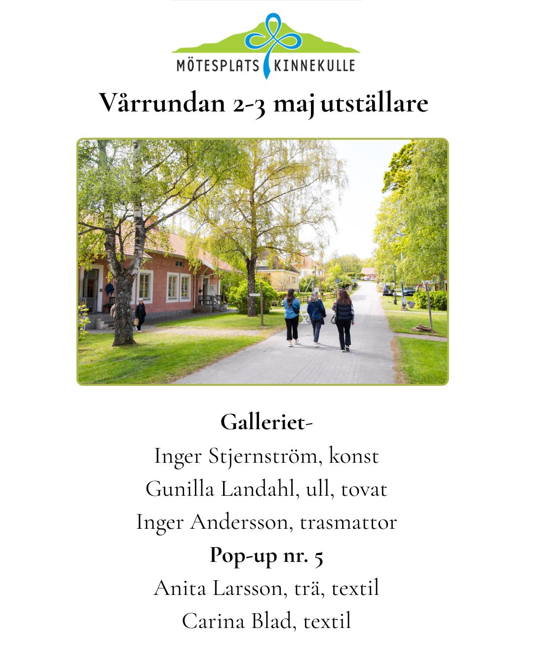 Under vårrundan har vi gästutställare i både pop-up och Galleriet!
Våra hantverksbodar är naturligtvis fyllda med hantverk från över 50 hantverkare i år med olika gästutställare under säsongen.