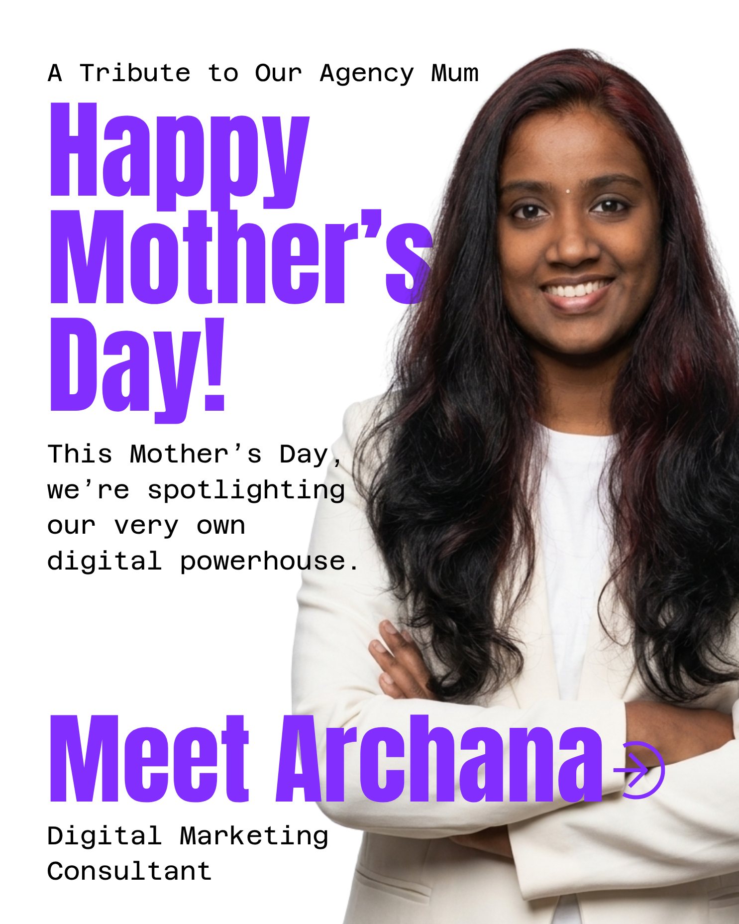 They say moms are the glue that holds everything together, and at our agency, Archana is living proof! 💜
Between deep keyword research and bedtime stories, Archana balances the world of high-level digital marketing with the beautiful chaos of motherhood. She’s our go-to guru for:
AI-Driven SEO: Driving organic growth that actually sticks.
Paid Media Mastery: Dominating Google and Meta ads.
Effective Social Strategy: Building brands with heart and data.
Happy Mother’s Day, Archana! Thank you for being the digital powerhouse we all look up to.
Ready to scale your organic growth? DM us "STRATEGY" to see how Archana can level up your brand. #MothersDay #DigitalMarketingGuru #SEOSpecialist #WomenInMarketing #AgencyLife