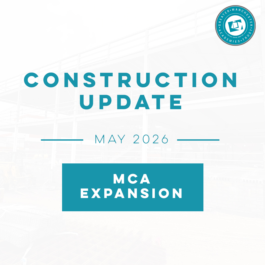 May Construction Update 🚧⛑
At Manchester Communication Academy, we are building a new purpose built school just for Y7's which will open in September 2026, alongside our other developments including a new science block and 4G floodlit pitches.