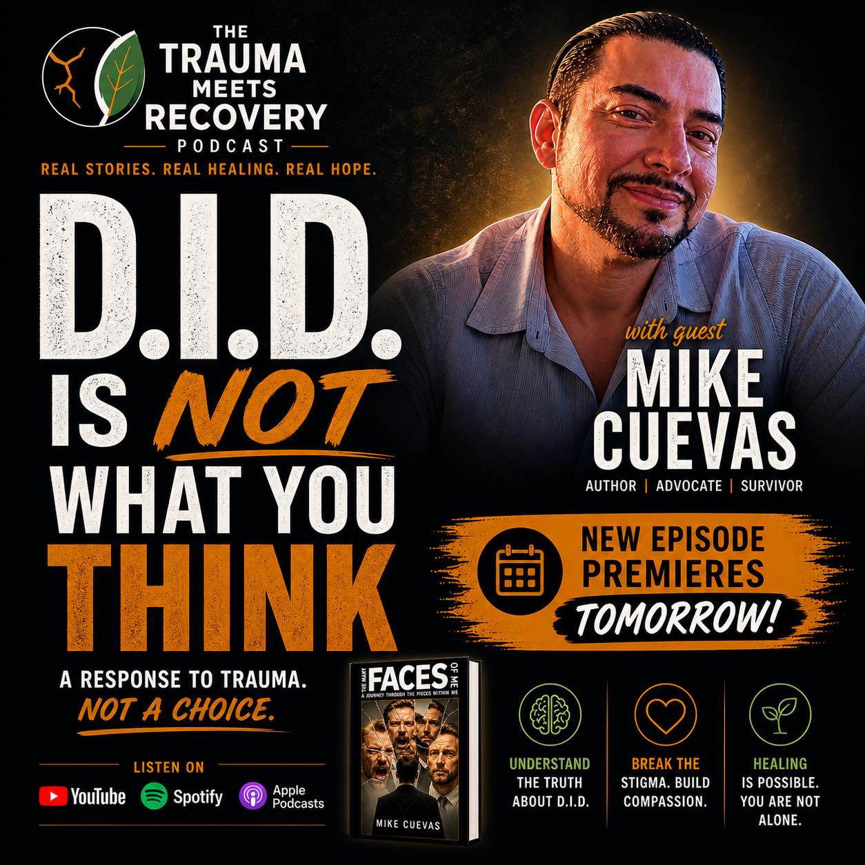 Most people have D.I.D. completely wrong.
It’s not “multiple personalities.”
It’s not attention-seeking.
And it’s definitely not broken.
👉 It’s the mind doing what it has to do to survive.
Swipe through to understand:
🧠 What D.I.D. actually is
❌ The biggest myth vs truth
🧩 Why these parts exist
If this shifts how you see D.I.D.—save it. Someone else needs to see this too.
🎧 Full conversation with Mike Cuevas drops tomorrow on Trauma Meets Recovery Podcast.
#TraumaMeetsRecovery #DIDAwareness #DissociativeIdentityDisorder #MentalHealthMatters #TraumaHealing #BreakTheStigma #MentalHealthEducation #PartsWork #InnerHealing #PsychologyExplained #YouAreNotAlone #EmotionalHealing #MentalHealthPodcast #mindbodyconnection #mentalhealthpodcast #emotionalhealing