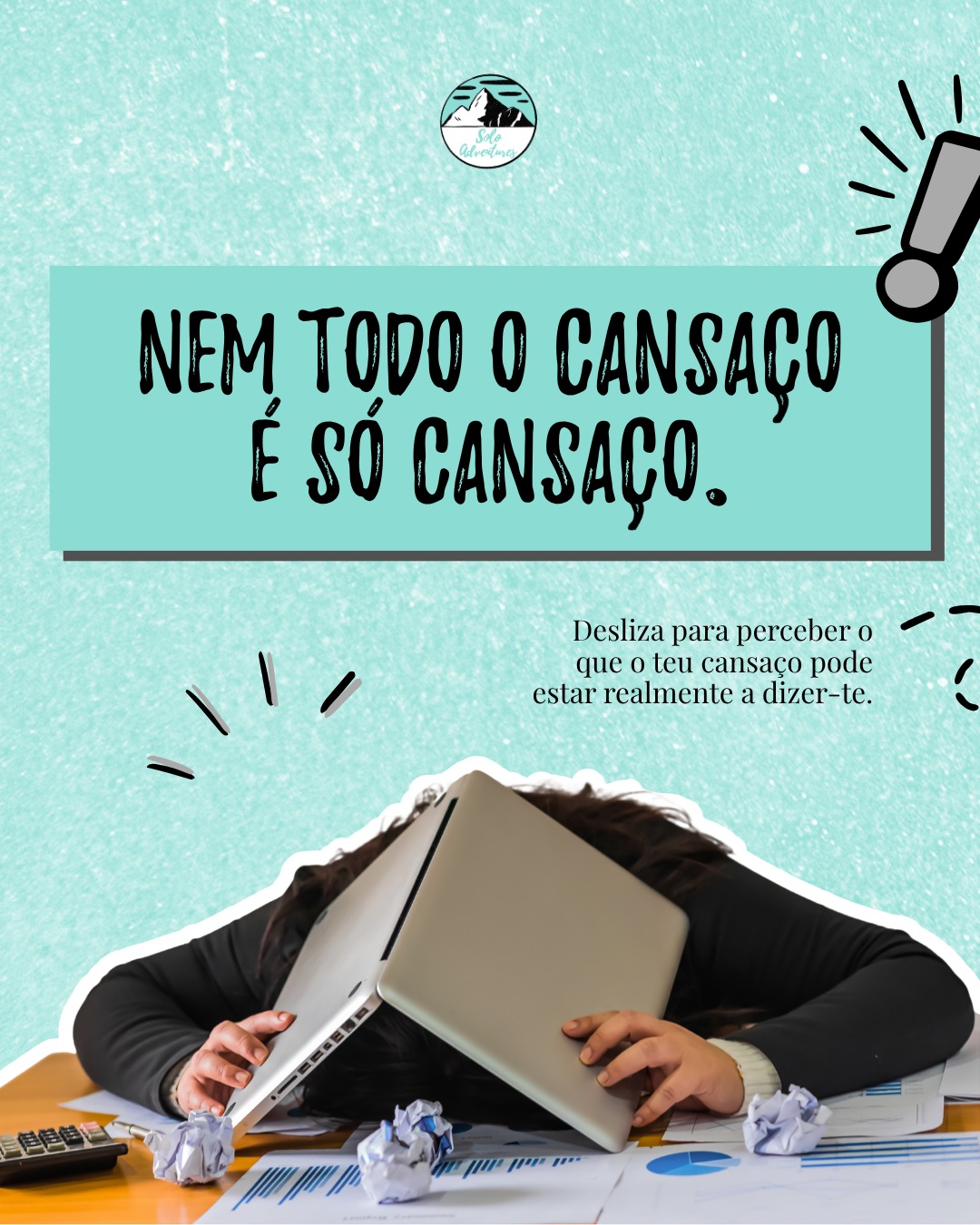 p📚 Nova Masterclass na Solo Adventures: Stress e Burnout
❗ Nem todo o cansaço é só cansaço.
Prazos.
Metas.
Pressão constante.
E mesmo depois de chegares a casa... A tua mente não desliga.
Quando a sobrecarga se torna constante, o Burnout pode surgir, afetando teu trabalho, relacionamentos e, sobretudo, a tua saúde.
🤔 Mas como saber se realmente estás neste ponto?
Reconhecer é o primeiro passo!
Criámos esta masterclass para te ajudar a entender o que estás a sentir, e a agir sobre isso.
O que vais explorar:
❓ O que é o stress e como se manifesta no dia a dia
🤒 Causas, sintomas e impactos na vida pessoal e profissional
🧠 O que é o Burnout e como pode surgir
💭 Reflexões práticas sobre equilíbrio e bem-estar
⚙️ Estratégias para lidar melhor com a pressão no quotidiano
⚠️ Preço promocional por tempo limitado
15€ →12€
Tua compra também apoia programas de monitoria e desenvolvimento humano!
👉 Dá o primeiro passo para cuidares de ti: soloadventures.org/shop
#soloadventures #stressnotrabalho #masterclassburnout #masterclass #bemestarnotrabalho
