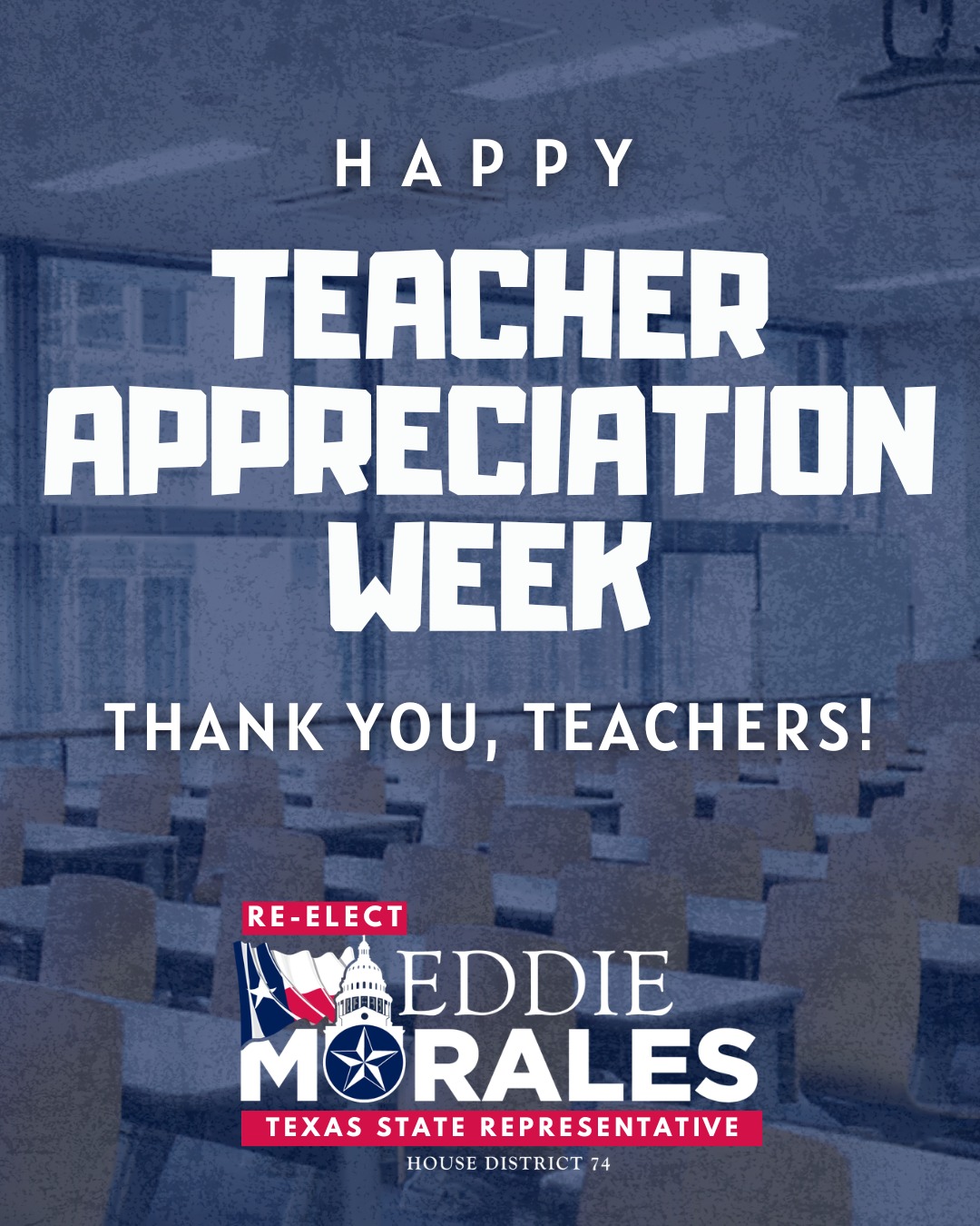 This week, we celebrate all the educators who shape the future of our communities across House District 74! Our teachers go far beyond the classroom, inspiring not just the minds, but the hearts of our students.
We all remember a teacher who made a lasting impression on us. Their investment, dedication, and passion should never go unnoticed. To every teacher past and present across HD74: thank you for all you do!