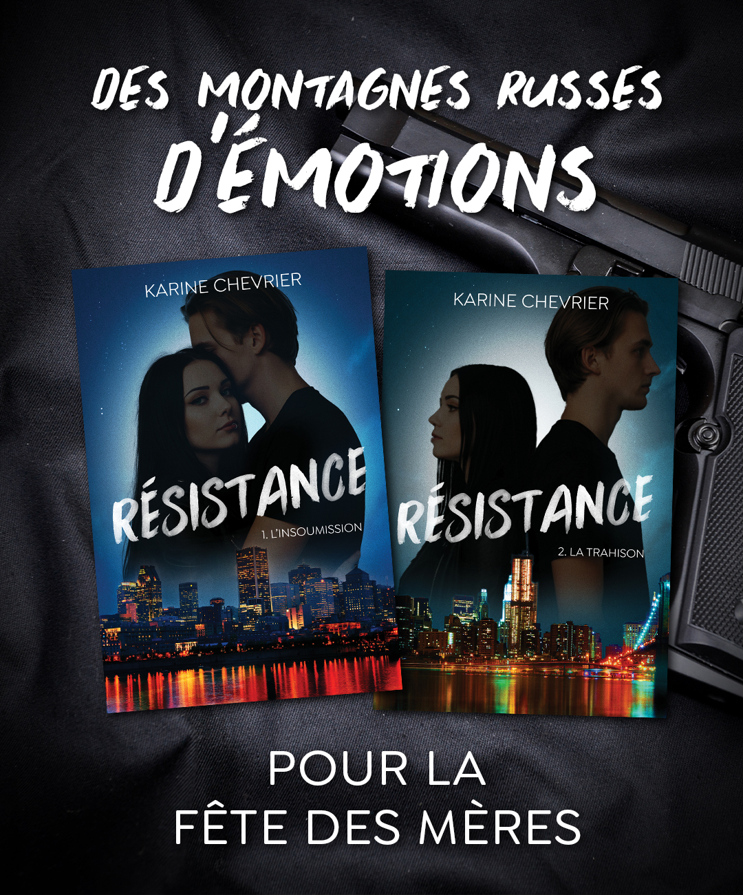 Ta mère (ou ta conjointe) aime les histoires qui brassent et les romances torturées ?
Offre lui RÉSISTANCE ! 🖤🔥Commande directement sur ma boutique et il me fera plaisir de lui dédicacer le tout ! La livraison est gratuite à l'achat des 2 romans.
Tome 1 : https://square.link/u/yJD9Ruwt
Tome 2 : https://square.link/u/UnzxFQwG
En plus, le tome 3 paraîtra à l'automne. Ça coche déjà une case sur ta liste de cadeaux de Noël ! ✨
Commande avant mercredi le 6 mai pour recevoir ta commande à temps (pour la plupart des régions du Québec).