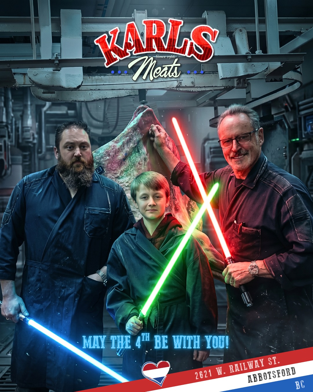 May the 4th be with you… and with all the talented butchers getting ready for the 2026 BC’s Best Butcher Competition on May 23 at the TRU Culinary Department in Kamloops! 💪🔪
Wishing everyone stepping up to the block the very best — it’s no small thing to represent the craft like that 👏
And for those who know… you know 🇳🇱
All your Dutch culinary favourites are right here waiting for you 😉
📍 2621 W Railway St, Abbotsford, BC
📞 (604) 859-9011
Smakelijk eten! 😋 — The Karl’s Meats Team 💪
#KarlsMeats #SupportLocal #ButcherLife #BCButchers #DutchHeritage #AbbotsfordBC #ShopLocal #CraftButchery #MayThe4th #IYKYK