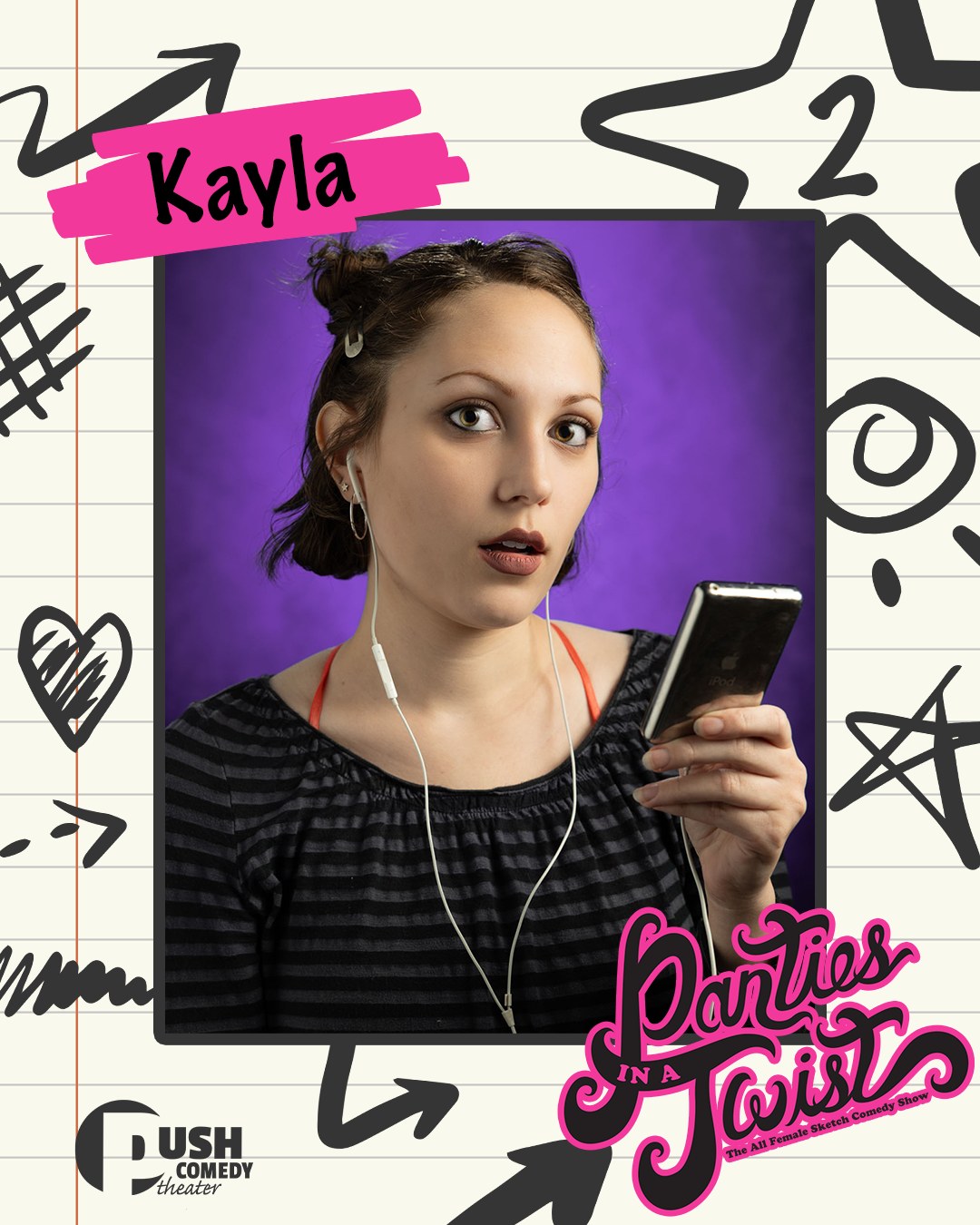 ✨ CAST SPOTLIGHT: KAYLA HELMKAMP ✨
From duct tape crafts to full-on stage moments… we love a glow up 😭✨
Kayla is stepping into her 2nd Panties in a Twist, and if you couldn’t tell already, she’s here for the vibes AND the big moments.
At 13, she was probably creating something out of duct tape (because why not), and now she’s part of a show full of music, big set pieces, and even bigger energy.
Kayla loves Panties in a Twist because, “It’s such a joy to work with everyone!”
If you’re into musical numbers, ensemble chaos, and women being funny, Kayla’s got you covered.
Panties in a Twist is turning 13!
📍 Historic Wells Theater
📅 May 30 & 31
🎟️ Tickets at the link in our bio
Panties in a Twist is presented by @wendyschofermd
Thank you to our sponsors:
@thecollectivetattoo
@flow.massage.nfk
📸 Donald Campbell
#pushcomedytheater #neonfk #visitnorfolkva #piat13
