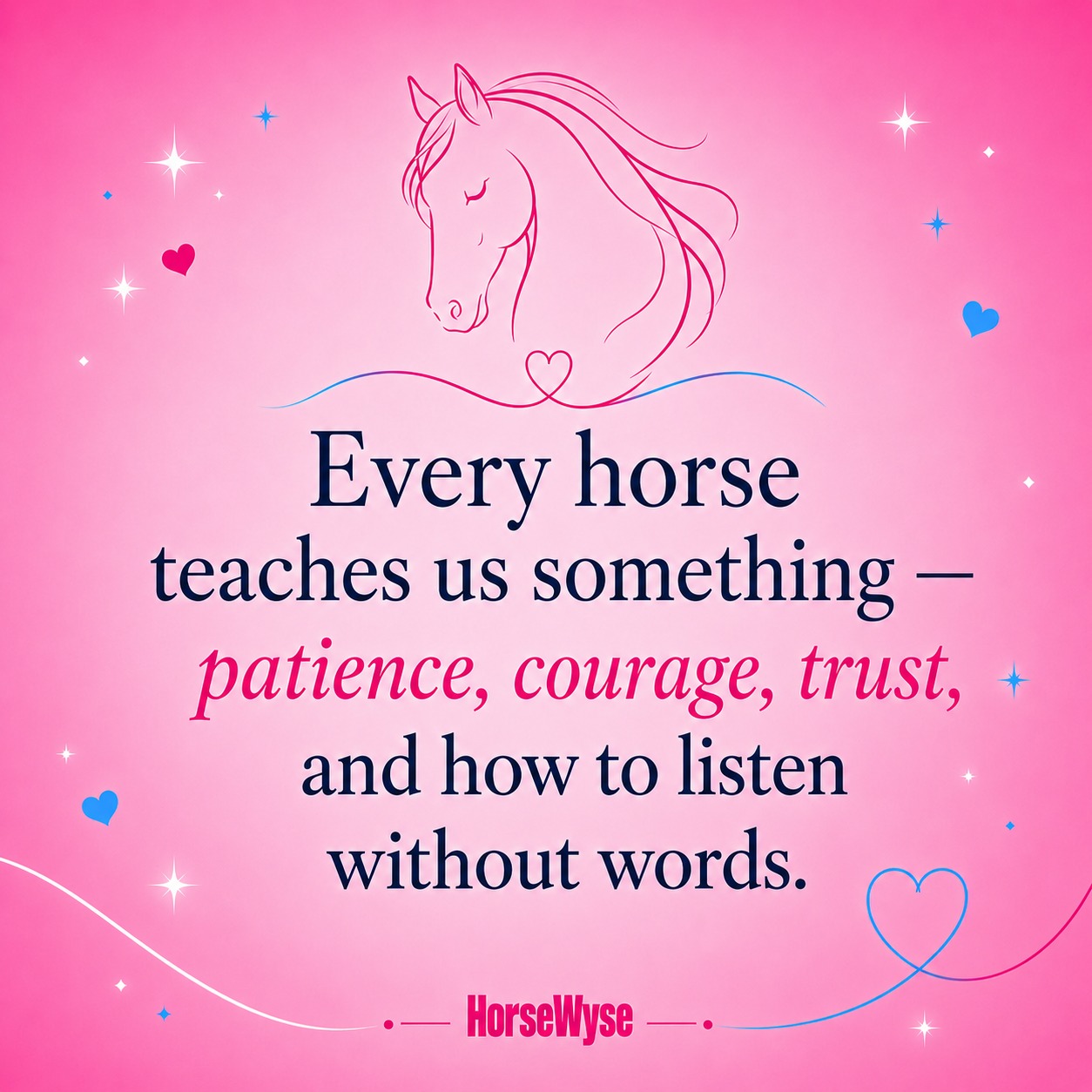 Every horse teaches us something — patience, courage, trust, and how to listen without words. 🐴💕
Horses have a way of showing us what really matters. They teach us to slow down, to stay calm, to keep trying, and to build trust one small moment at a time.
Whether you are in the saddle, on the ground, at pony club, in the paddock, or simply spending time with your favourite horse, there is always something to learn.
That is the magic of horses — they do not need words to leave the biggest lessons on our hearts. 💗
Tell us in the comments — what is the biggest lesson your horse has taught you? 🐴💕
#HorseWyse #HorseWyseMagazine #HorseLovers #HorseLife #EquestrianLife #YoungRiders #HorseKids #PonyKids #HorseCommunity #EquestrianAustralia