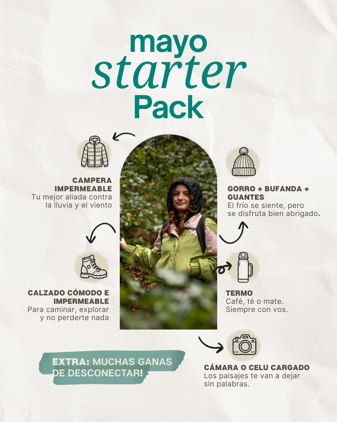 Mayo en Bariloche no es temporada baja… es temporada inteligente 👀🍂
Menos gente, más tranquilidad, paisajes increíbles y ese clima perfecto para desconectar de verdad.
Si es tu primera vez, este es tu starter pack para disfrutarlo como un local: abrigo, algo calentito… y muchas ganas de bajar un cambio.
📍 Y si además te alojás frente al Lago Gutiérrez, la experiencia sube de nivel.
💬 Escribinos y armamos tu escapada de mayo