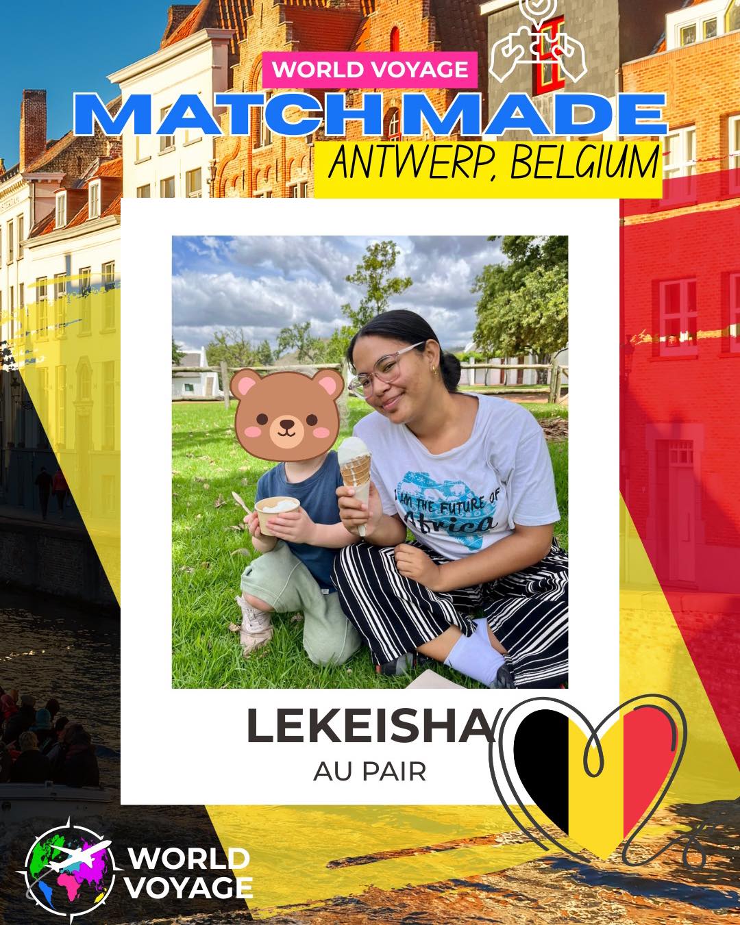 AU PAIR MATCH! 🇧🇪✨
Lekeisha is heading to Antwerp and we couldn’t be more excited for her next chapter. 🇧🇪 ✈️
She’s about to experience a new culture, build meaningful connections, and create memories that will stay with her for life! 🥰
Fun fact: Antwerp is home to one of the oldest zoos in the world, the famous Antwerp Zoo which opened in 1843. 🐘
Enjoy the new adventure Lekeisha, we know you're going to make the best of every moment! ❤️
#AuPairLife #BelgiumBound #WorldVoyage #CulturalExchange #NewBeginnings