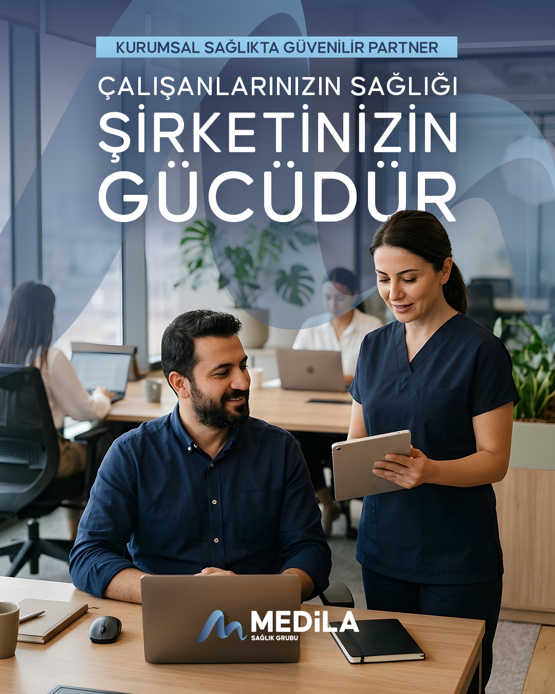 Çalışan sağlığına yatırım yapmak, kurumların sürdürülebilir başarısının anahtarıdır. Medila'nın kurumsal çözümleri ekibinizi her koşulda korur ve destekler. #Medila
