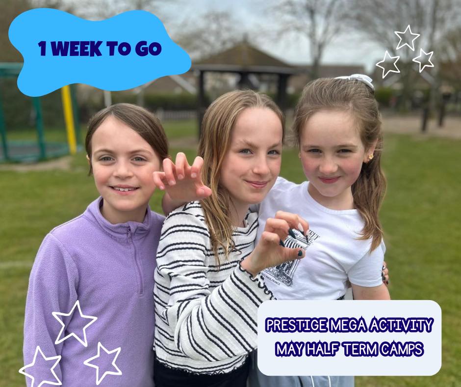 β° ONLY 1 WEEK TO GO! β°
The countdown is officially on for our Mega Activity May Half Term Camps! πβ½ππ¨
Get ready for action-packed days full of sports, games, activities, laughter and making memories with friends old and new ππ
Whether your child loves being active, getting creative or simply having fun during the holidays, our camps have something for everyone! π
π
26-29th May
π§ 5-12 year olds
π Great Yeldham | Haverhill | Linton | Soham | Stetchworth | Sudbury
π₯ Limited spaces remaining
Donβt miss out β book your childβs place today! π²
www.prestigesportsdevelopment.com
π΅π