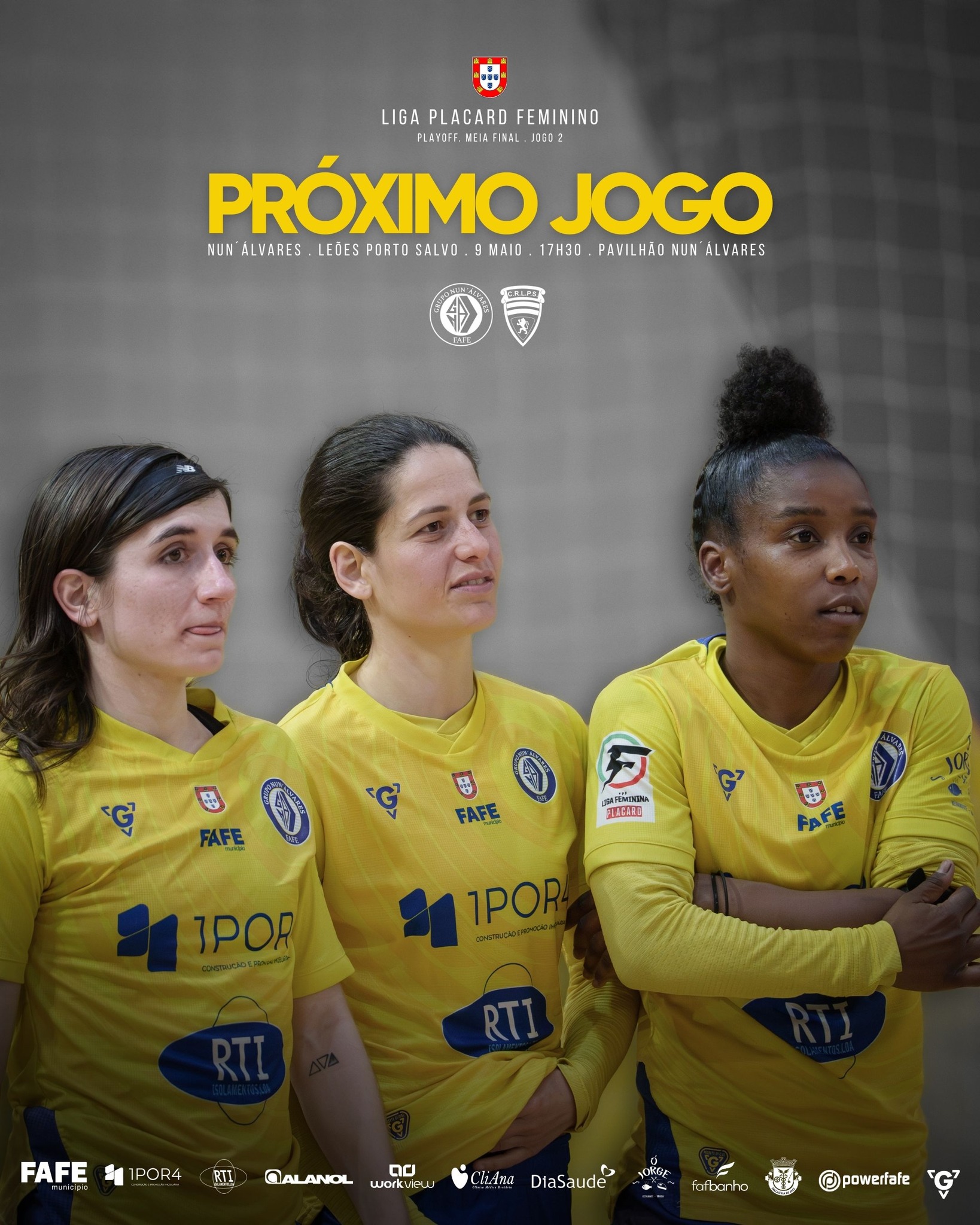Já todos esperamos o PRÓXIMO JOGO da 𝙇𝙄𝙂𝘼 𝙋𝙇𝘼𝘾𝘼𝙍𝘿.
𝙋𝙡𝙖𝙮𝙤𝙛𝙛 | Meia-Final | Jogo 2
📆 9 Maio 🆚 Leões Porto Salvo
🕒 🇵🇹17H30 🇧🇷13H30
📍 Pavilhão Nun´Álvares
📺 Canal 11
🎟️ https://www.gcrnunalvaresfutsal.com/bilheteira
#peloGRUPOporFAFEparaVENCER