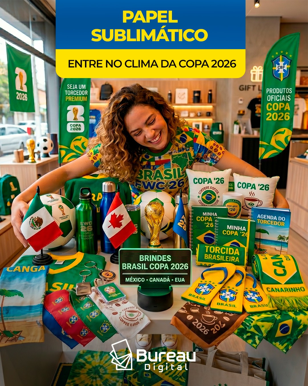 É HORA DE FATURA COM BRINDES DA COPA 2026! ⚽🇧🇷
Prepare-se para o maior evento esportivo do mundo com o Papel Sublimático do Bureau Digital.
Com as nossas matrizes para sublimação, você garante um acabamento profissional em uma vasta linha de produtos temáticos para a torcida:
• Camisetas Promocionais: Cores vibrantes que resistem a cada comemoração.
• Almofadas e Mini-almofadas: Conforto e personalização para decorar qualquer ambiente.
• Canecas e Agendas: Brindes úteis e memoráveis para clientes e parceiros.
• Mini Bandeiras: O acessório essencial para todo torcedor.
Vantagens de produzir com o Bureau Digital:
• Alta resolução e tecnologia de ponta. 🚀
• Atendimento especializado para empresas e profissionais do setor. 🤝
Fale conosco pelo WhatsApp:
(83) 9168-4567 (João Pessoa)
(84) 8829-3122 (Natal)
#BureauDigital #Sublimação #Copa2026 #BrindesPersonalizados #ImpressãoDigital #JoãoPessoa #Natal #MarketingPromocional 🇧🇷✨