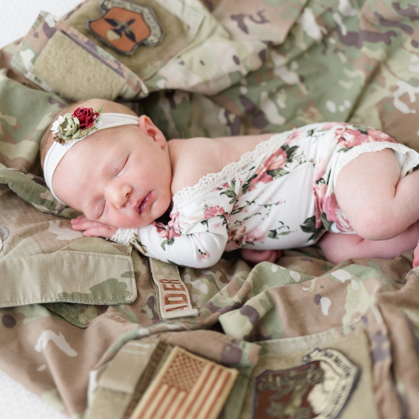 Sweet little girl!! I love adding in her mommas uniform!!