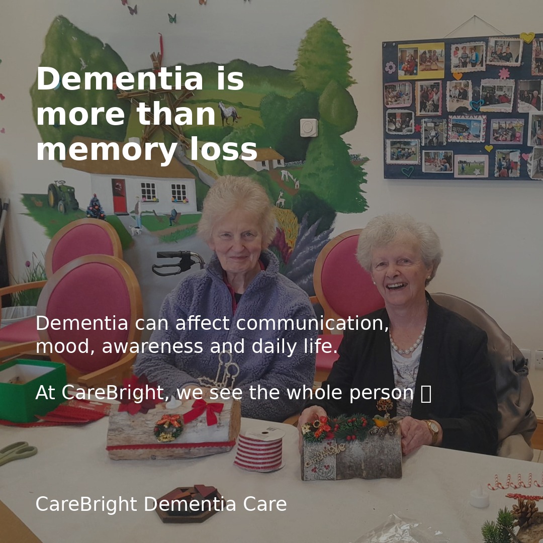 Dementia is about so much more than memory loss.
It can affect communication, mood, awareness, confidence, and everyday life. Every person living with dementia experiences it differently.
At CareBright, we focus on understanding the person behind the diagnosis — supporting dignity, connection, independence, and quality of life every day 💙
Because great dementia care starts with compassion, understanding, and person-centred support.
#CareBright #DementiaAwareness #PersonCentredCare #DementiaSupport #CareWithCompassion #IrishHealthcare #DementiaCare #CommunityCare #AlzheimersAwareness #HealthcareIreland #LivingWellWithDementia #CareExcellence #SocialCare #DementiaEducation #CompassionateCare