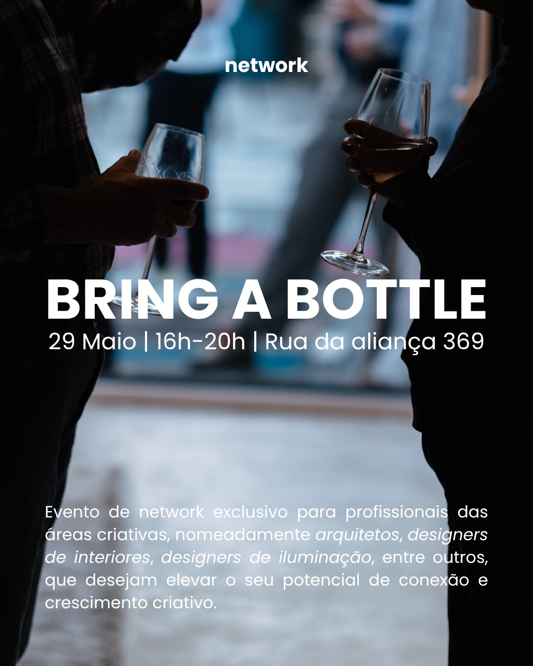 Junte-se a nós na próxima edição do "Bring a Bottle", o nosso evento de network exclusivo, que realiza-se na próxima sexta-feira, 29 de Maio, entre as 16h e as 20h, no nosso showroom privado, situado na Rua da aliança 369, Porto. Venha conectar-se com outros profissionais para um fim de tarde enriquecedor.
Registe-se através do link na bio!