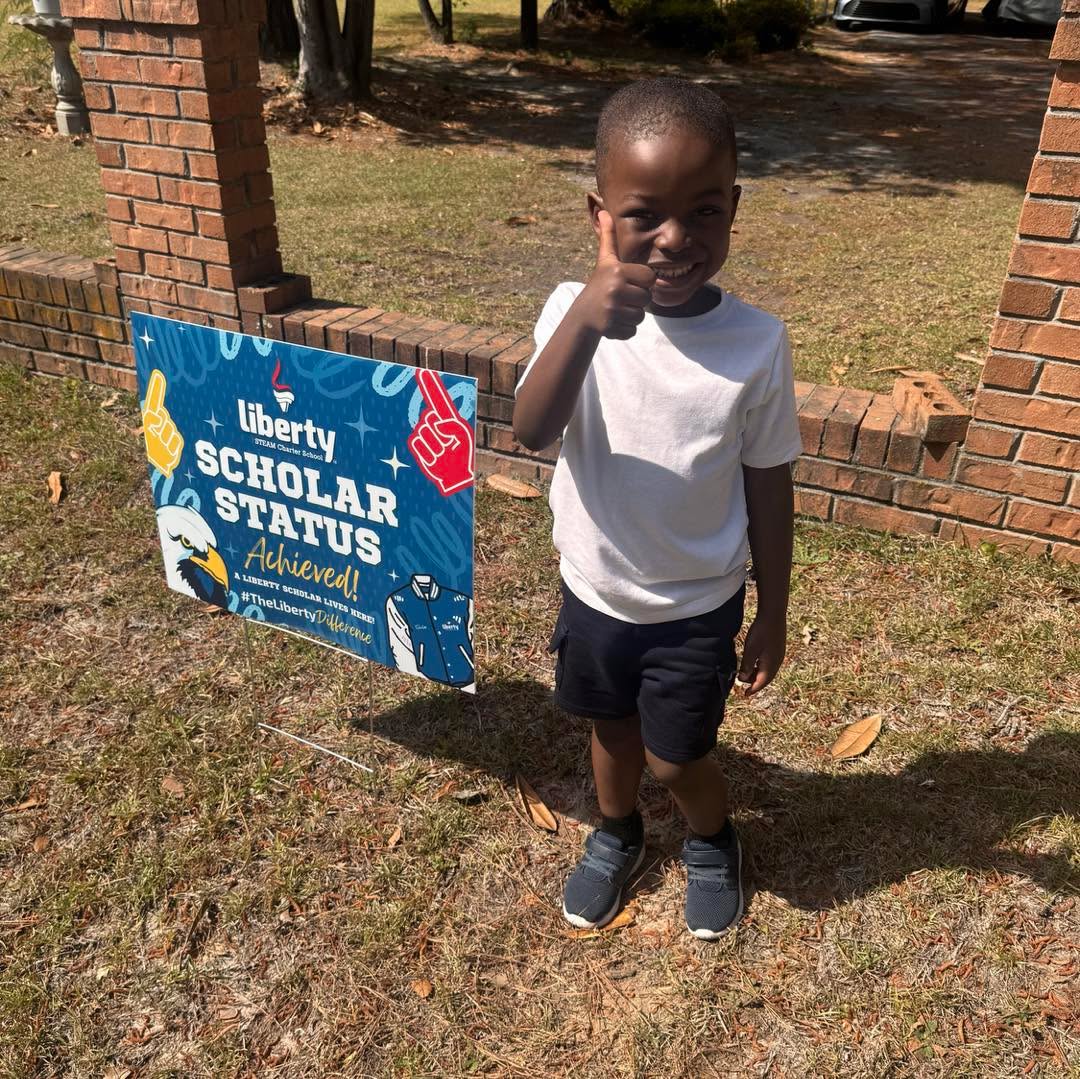 🦅 Scholar status: ACHIEVED! 🔥
As part of Stop 4 on our new scholar enrollment roadmap, VIPs and scholars joined us for our Welcome to Liberty Block Party—where families received their Liberty yard signs to proudly display across the community. 💛
These signs represent more than being fully enrolled—they symbolize a commitment to modeling excellence through strong home-school partnership and living out our VIP core values alongside us.
These 10 of 152 signs pictures shown here are going up and the journey toward choice-filled lives is officially underway! #TheLibertyDifference #CharterChoiceChange