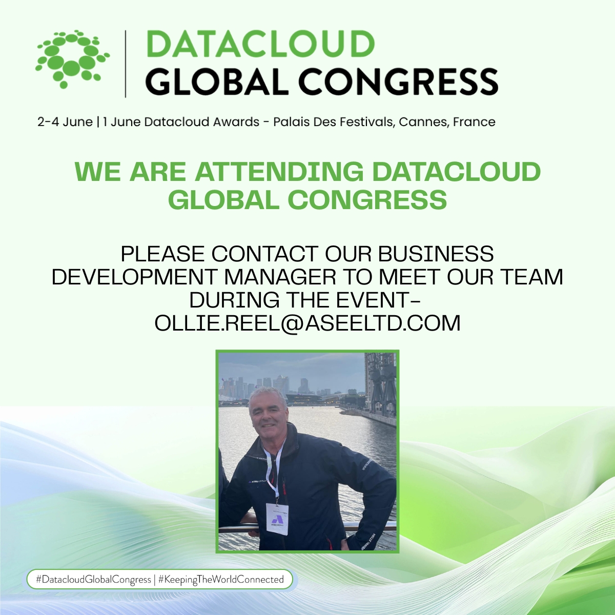One month to go!
Our team will be attending the Data Cloud Global Congress in Cannes from 2–4 June, and we’re looking forward to connecting with many of you. If you’re planning to attend, please feel free to reach out, our team would be delighted to arrange a meeting in advance.
📩Contact Ollie: ollie.reel@aseeltd.com
#DataCloudGlobalCongress #Cannes #datacloudglobalcongress2026 #Datacentre