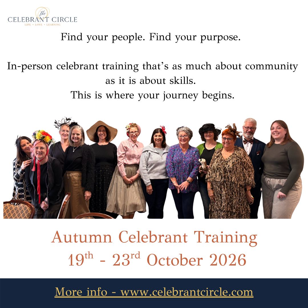What if your work could truly celebrate every stage of life?
The Celebrant Circle is delighted to introduce our 5-Day Professional Celebrant Training Course.
This immersive experience will give you everything you need to begin your journey as a confident, professional celebrant.
💛 Learn the foundations of being a family celebrant
💛 Create meaningful, inclusive ceremonies, from adoption to trans-identity celebrations
💛 Build real skills in writing, delivery, marketing & business
💛 Gain the confidence to launch your own celebrant business
This is more than training, it’s a supportive, inspiring space where you’ll grow, connect, and discover what you’re truly capable of.
Yes, it’s full-on.
Yes, it’s immersive.
And, yes… It’s worth it.
Join us and take your first step into a career that truly makes a difference
⛓️Visit Celebrant Circle online to find out more
#CelebrantCommunity
#CelebrantTraining
#CelebrantCircleUK
#ProfessionalCelebrant