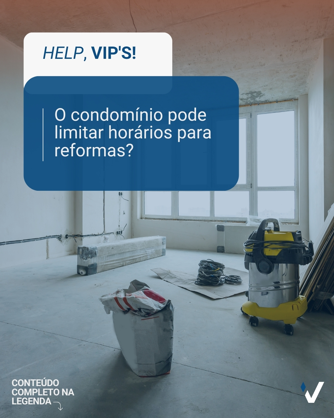 Obras e reformas fazem parte da manutenção das unidades, mas dentro de um condomínio elas precisam seguir regras coletivas.
Horários definidos, autorização prévia e comunicação adequada ajudam a evitar conflitos, excessos de barulho e riscos nas áreas comuns.
Respeitar a convivência também é parte de uma boa reforma.
VIP’S 25 anos – Porque viver bem começa com uma boa gestão.
#condominio #reformas #convivencia #gestaocondominial #vipscondominios