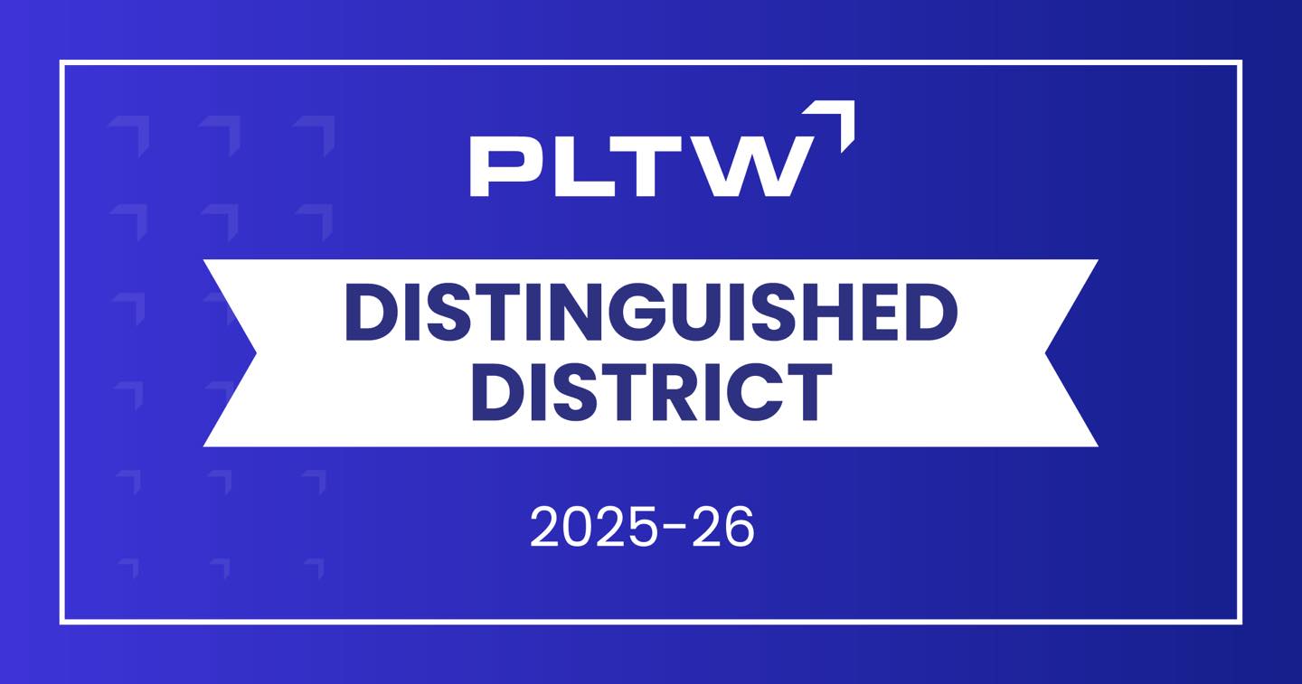 We’re proud to announce that LSC has been named a PLTW 2025-26 Distinguished District for our commitment to increasing student access, engagement, and achievement in PLTW programs.
Every scholar at LSC has access to PLTW through the enrichment rotations. PLTW is an internationally recognized project-based learning curriculum. Since we are now three separate schools in their system, we qualify for the district recognition. LSC just received a $10,000 grant to help with expanding our curriculum programming for 6th grade next year.