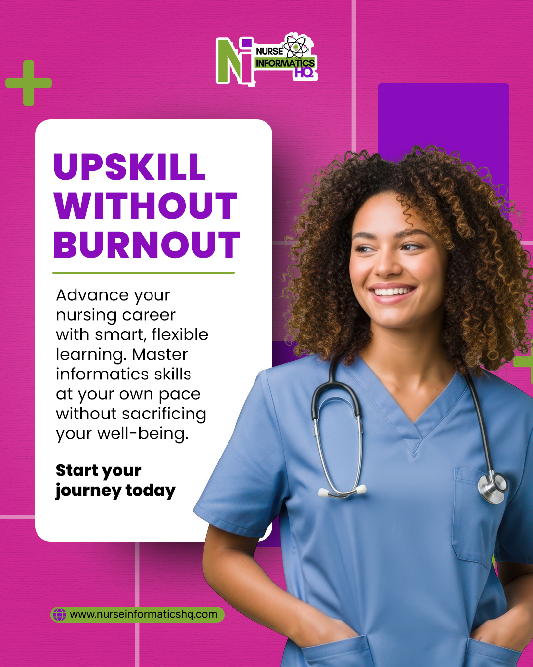🩺 UPSKILL WITHOUT BURNOUT 💡
Advance your nursing career with smart, flexible learning designed to fit your life—not overwhelm it.
📊 Master nursing informatics skills
⏳ Learn at your own pace
💻 Grow professionally while protecting your well-being
Build the future of your healthcare career with confidence and balance.
🚀 Start your journey today.
🌐 www.nurseinformaticshq.com
#NursingInformatics #Upskill #HealthcareCareers #DigitalHealth #NursingEducation #CareerGrowth #WorkLifeBalance #FutureOfHealthcare