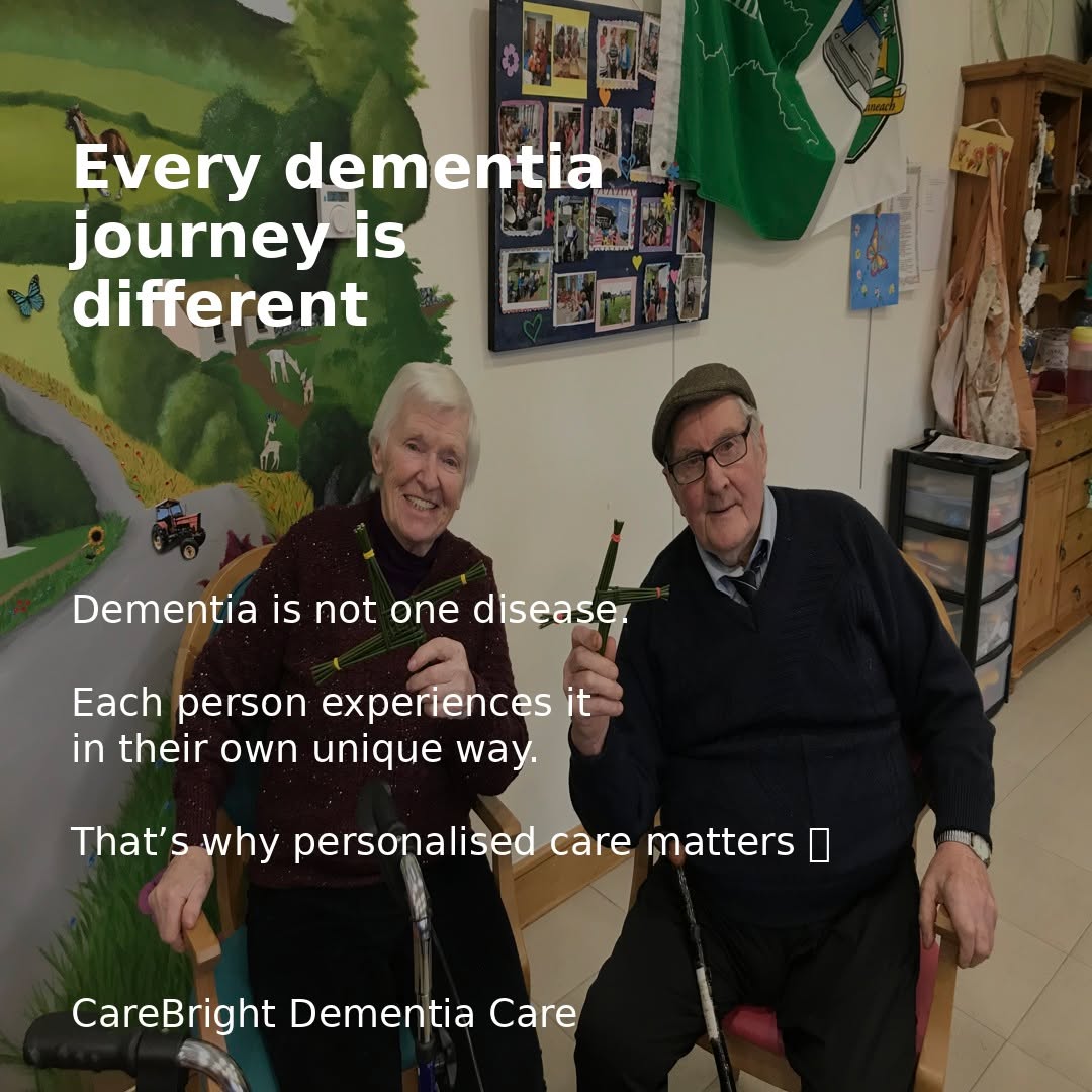 Dementia is not one single disease.
There are different types of dementia, including Alzheimerβs disease, vascular dementia, and Lewy body dementia β and each personβs experience is unique.
Some people may struggle with memory, while others may experience changes in communication, mood, movement, or behaviour.
At CareBright, we know there is no βone-size-fits-allβ approach to dementia care. Thatβs why personalised, person-centred support is at the heart of everything we do π
#CareBright #DementiaAwareness #PersonCentredCare #DementiaSupport #AlzheimersAwareness #LewyBodyDementia #VascularDementia #CareWithCompassion #IrishHealthcare #DementiaEducation #HealthcareIreland #LivingWellWithDementia #CommunityCare #CareExcellence #SocialCare