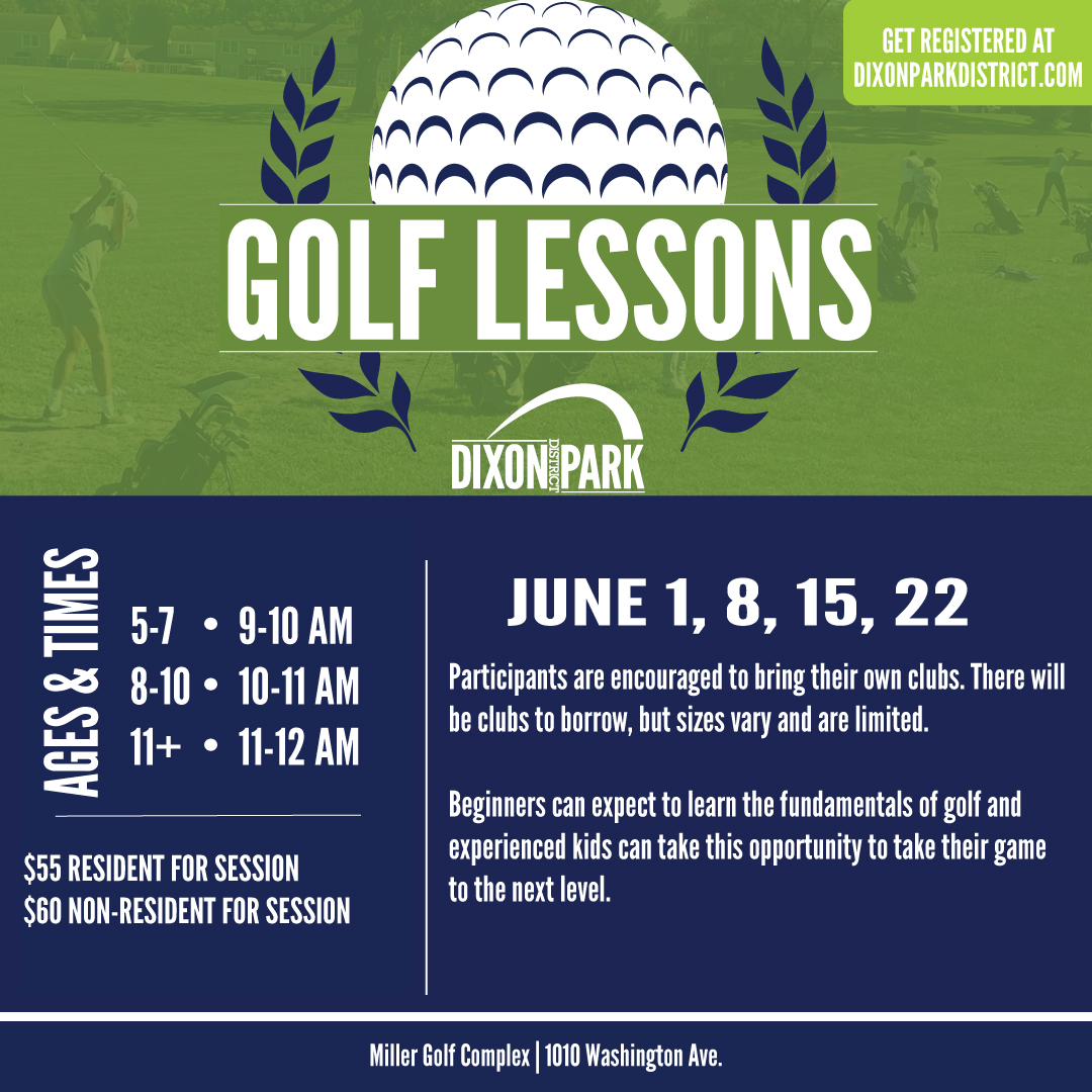 GOLF LESSONS ARE BACK!
🏌️♂️🏌️♂️🏌️♂️
Why wait? Sign up now ⬇⬇
https://dixonil.myrec.com/info/activities/program_details.aspx?ProgramID=29835